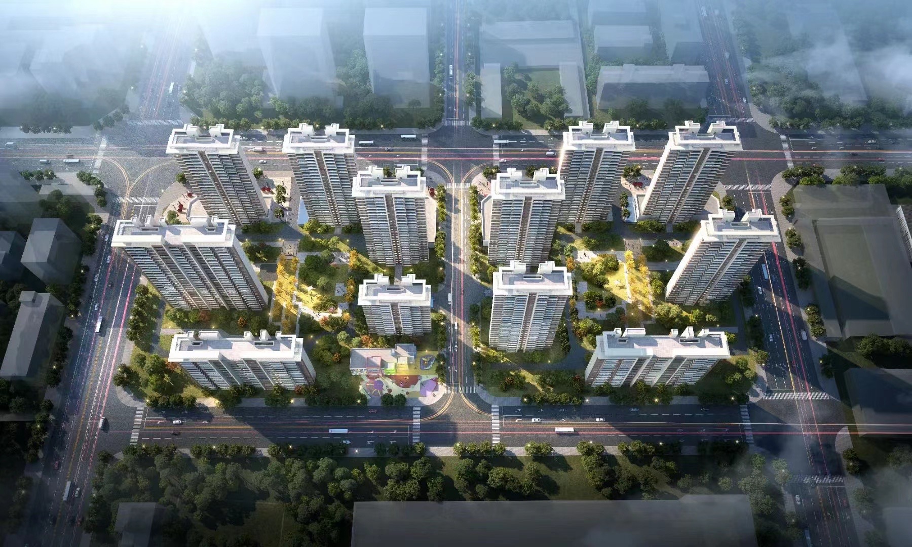 高层住宅鸟瞰丨中国北京-1