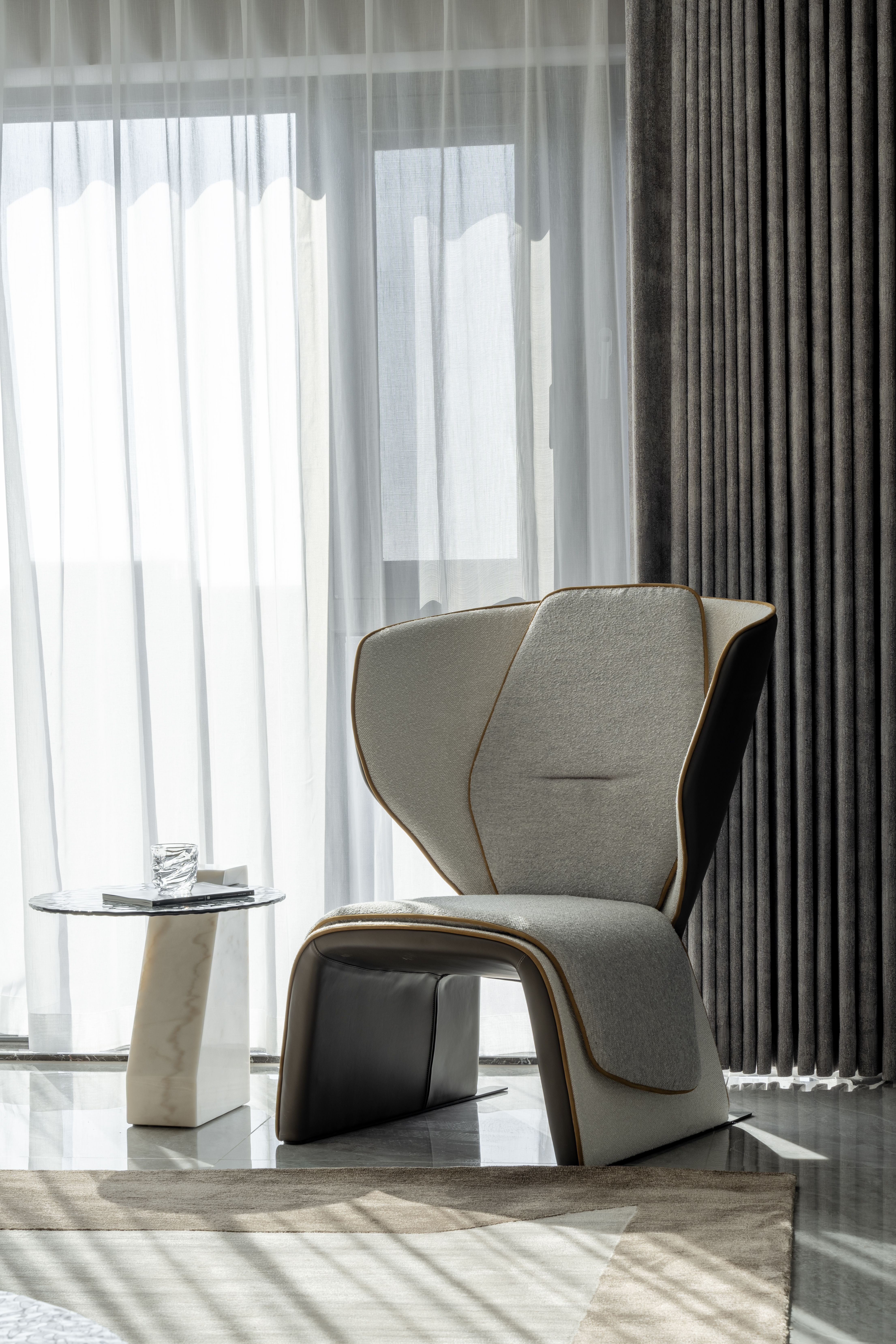 吾悦广场跃式顶层 精致与舒适的平衡丨中国宁波丨宁波奢邸软装设计-4