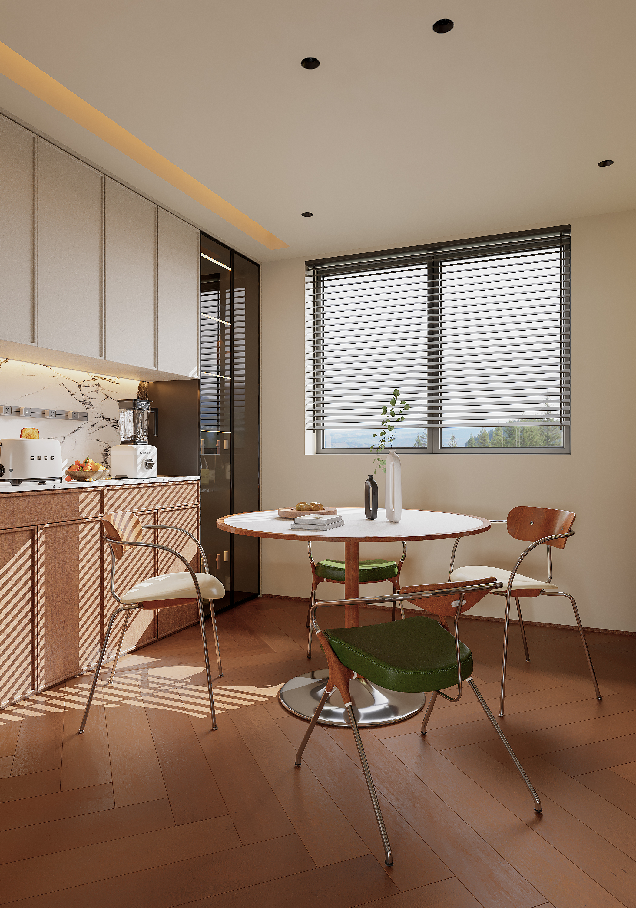 中古风平层丨中国重庆丨觅物设计-3