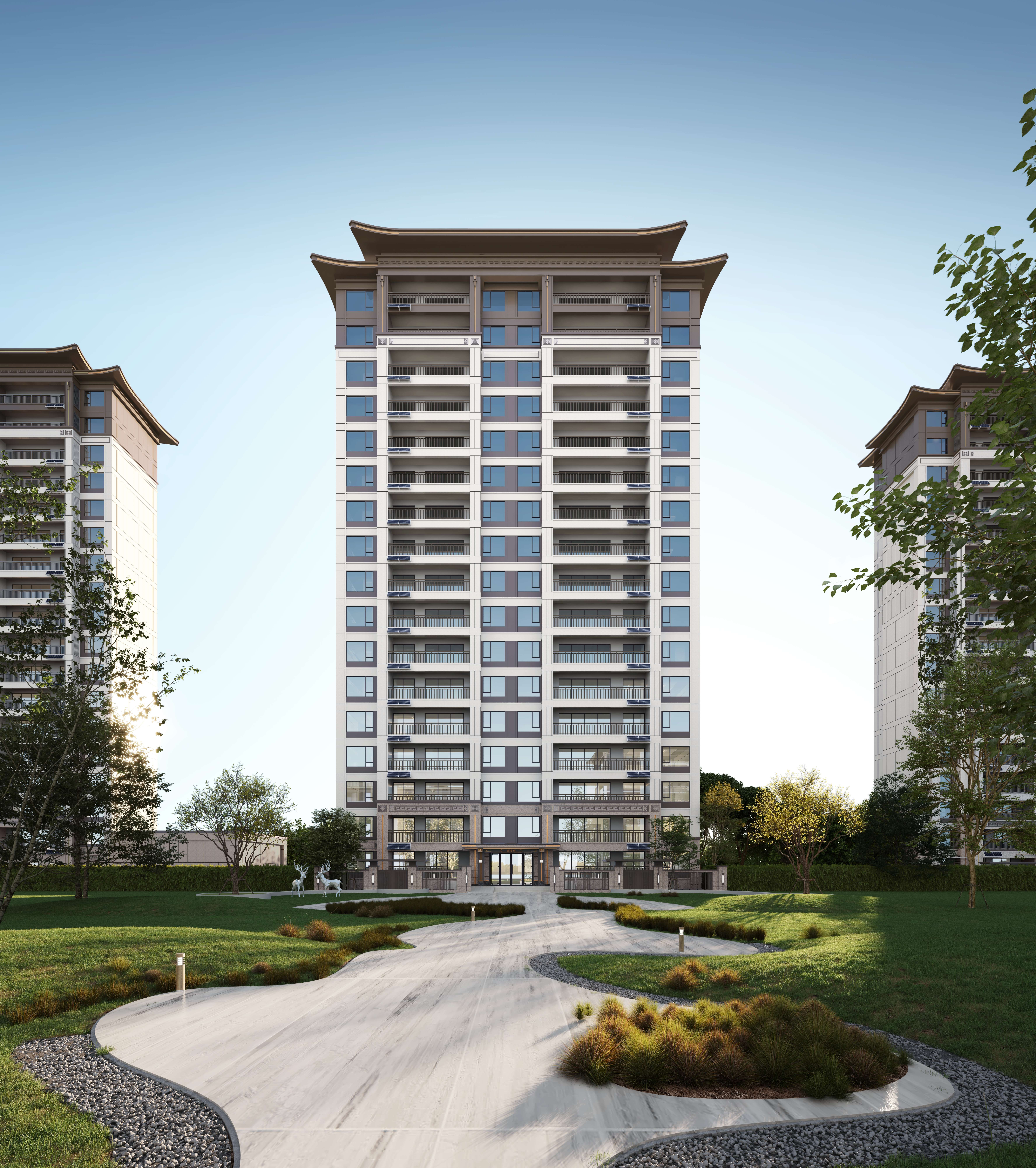 荣誉集团阜南新中式住宅项目丨中国阜阳丨厦门上城建筑设计院-3