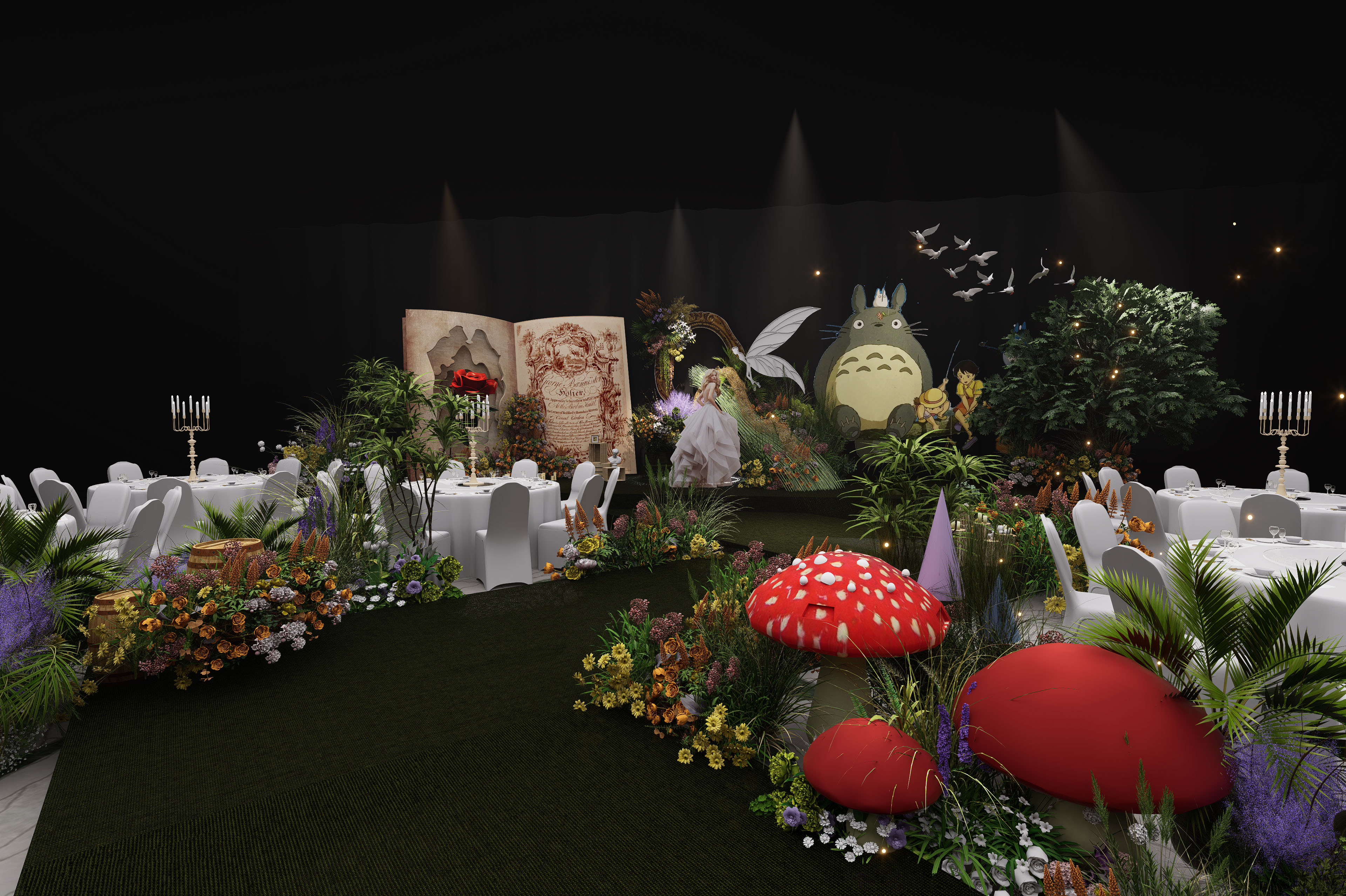 宫崎骏婚礼宴会厅丨中国滨州丨鱼米设计-0