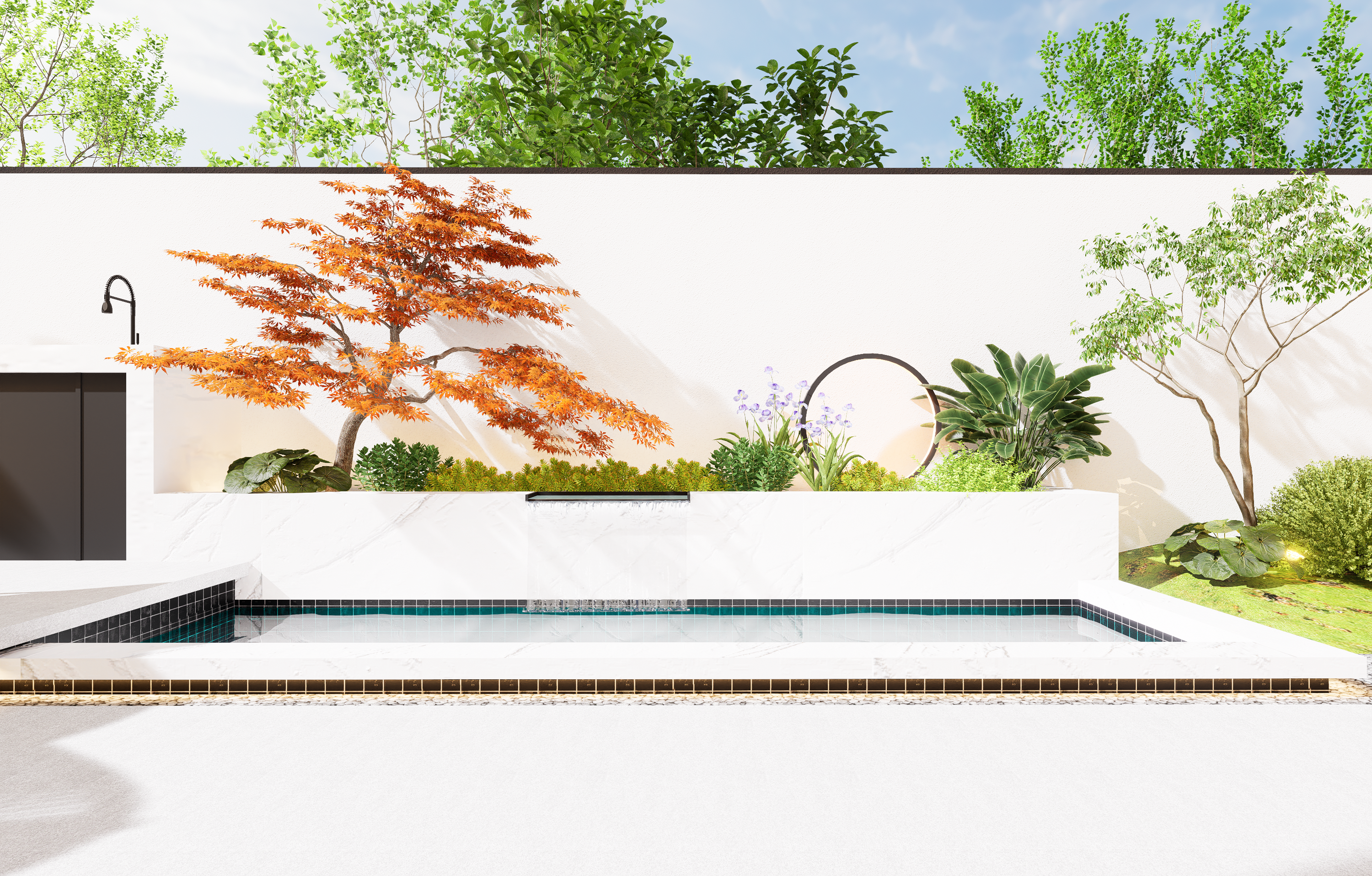 山海春风融合自然的现代庭院丨中国昆明丨OUYA巴明然-16