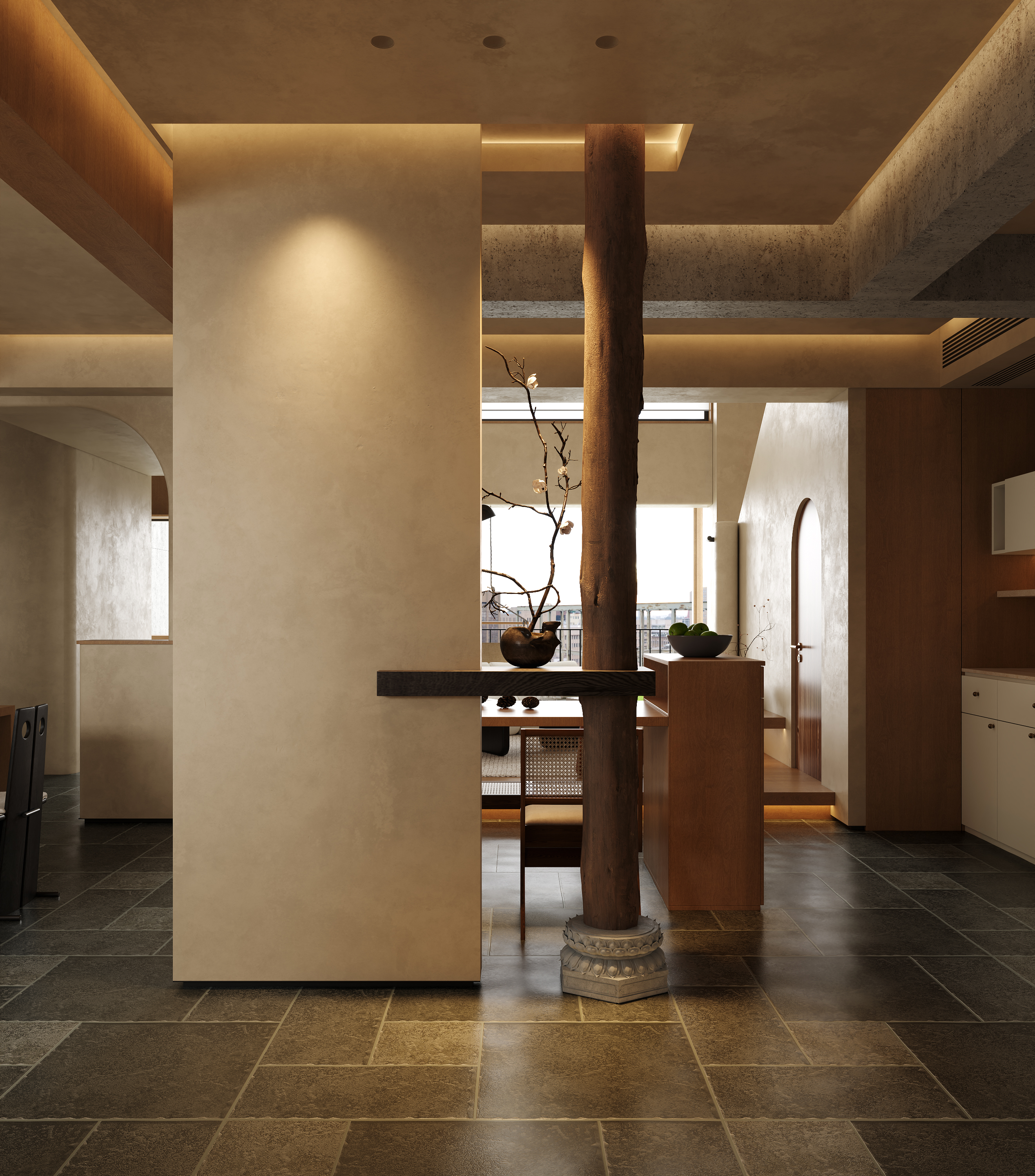 180复式 温润原木 充满松弛感的侘寂之家丨中国长沙丨李宇龙-23