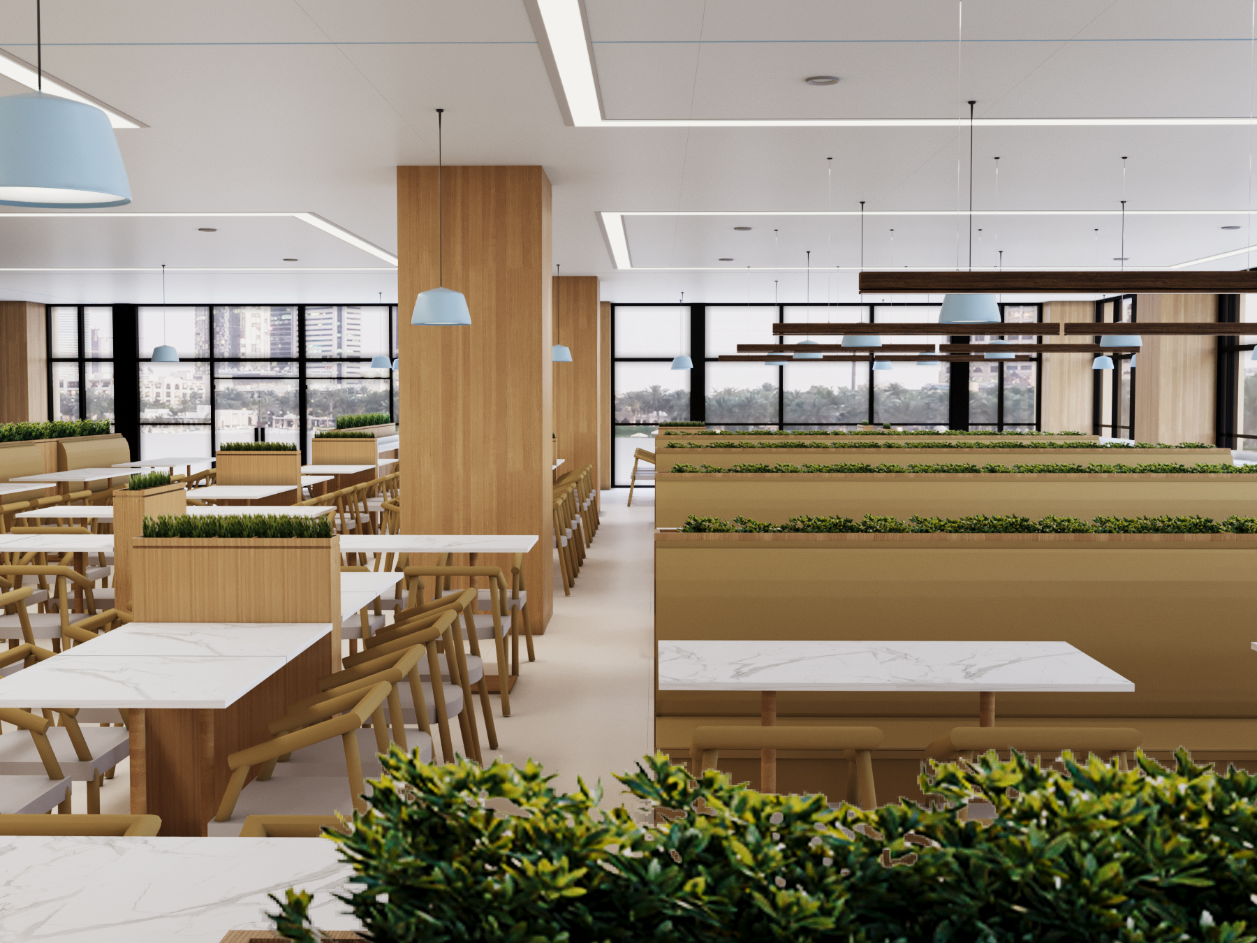 深圳光明政务服务中心公共餐厅 员工食堂丨中国深圳丨aLang设计-3