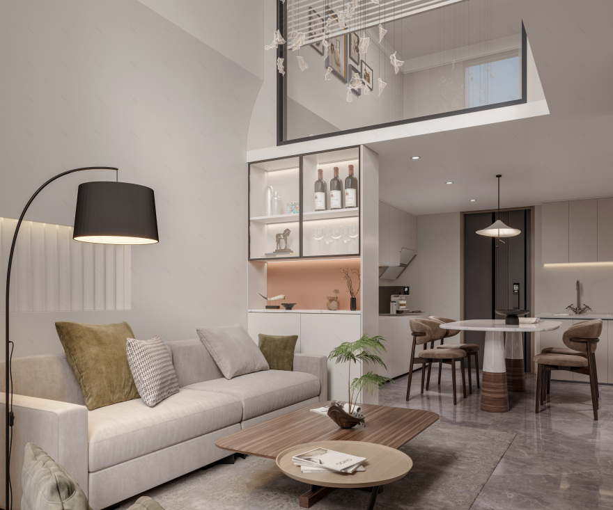 奶油风Loft公寓星海人家丨中国大连丨李宏博-13