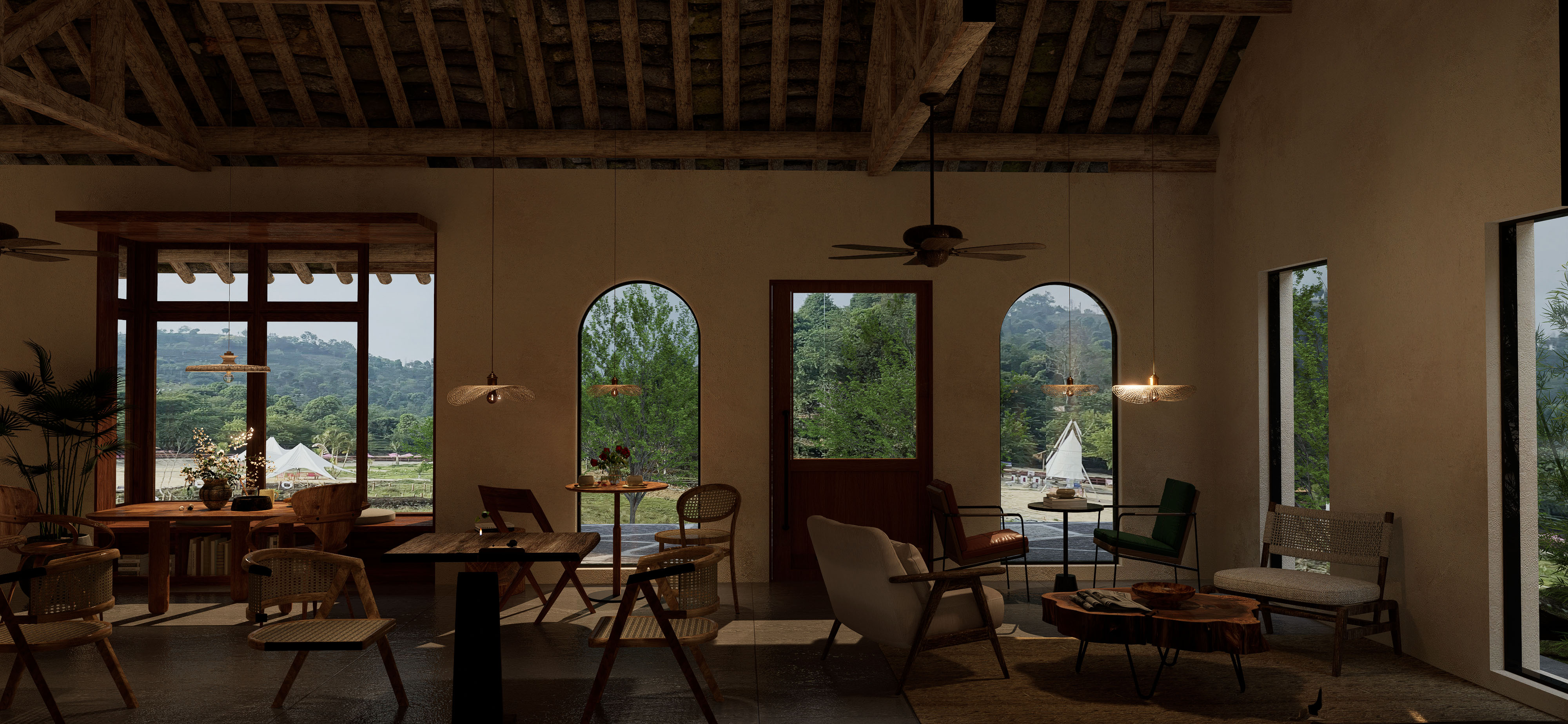 融合室内外空间的餐厅设计丨中国昆明丨地表温度Design工作室-22