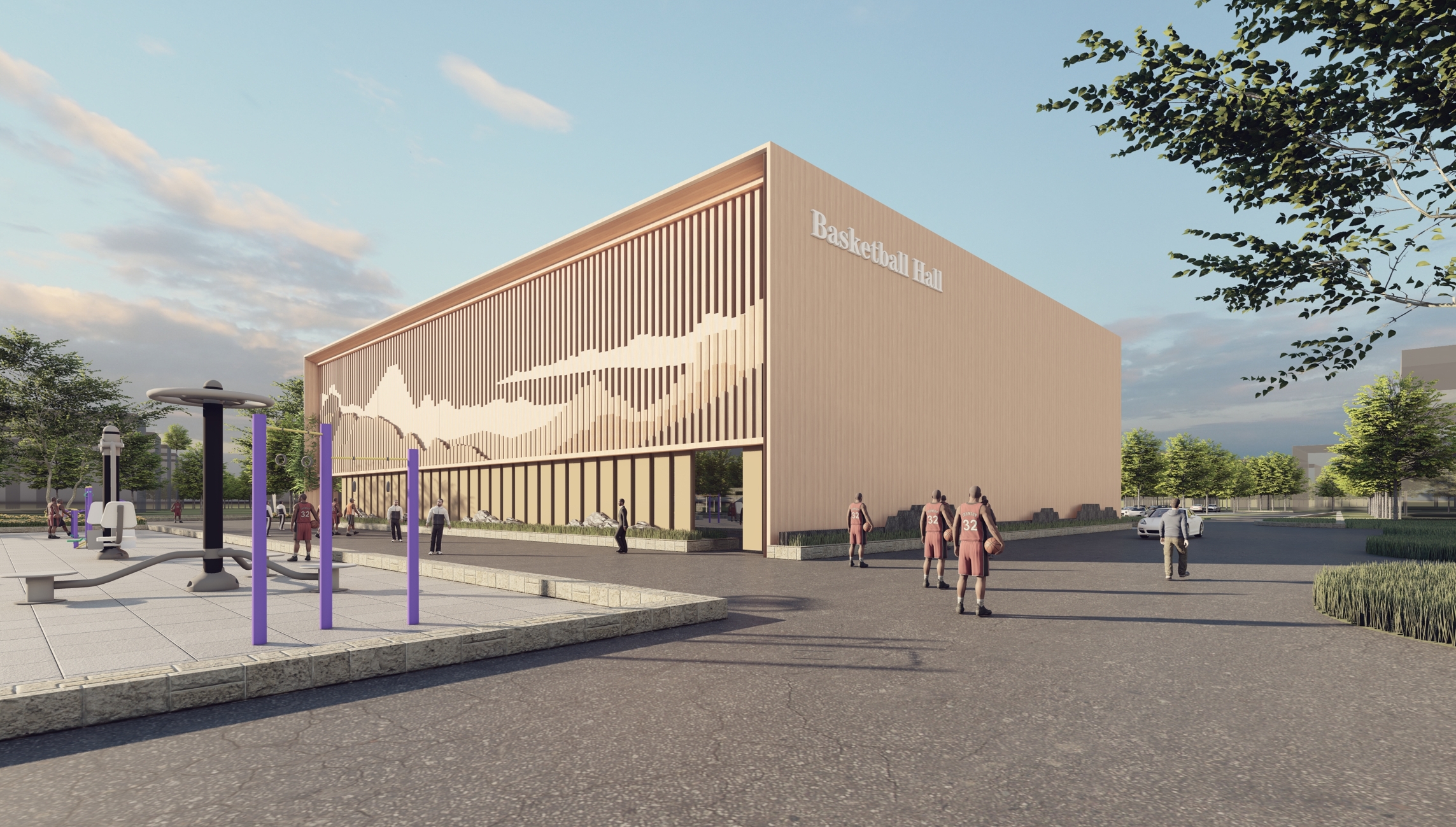 杭州周浦乡三阳绿色运动广场篮球场丨中国杭州丨之易建筑设计咨询(杭州)有限公司-8