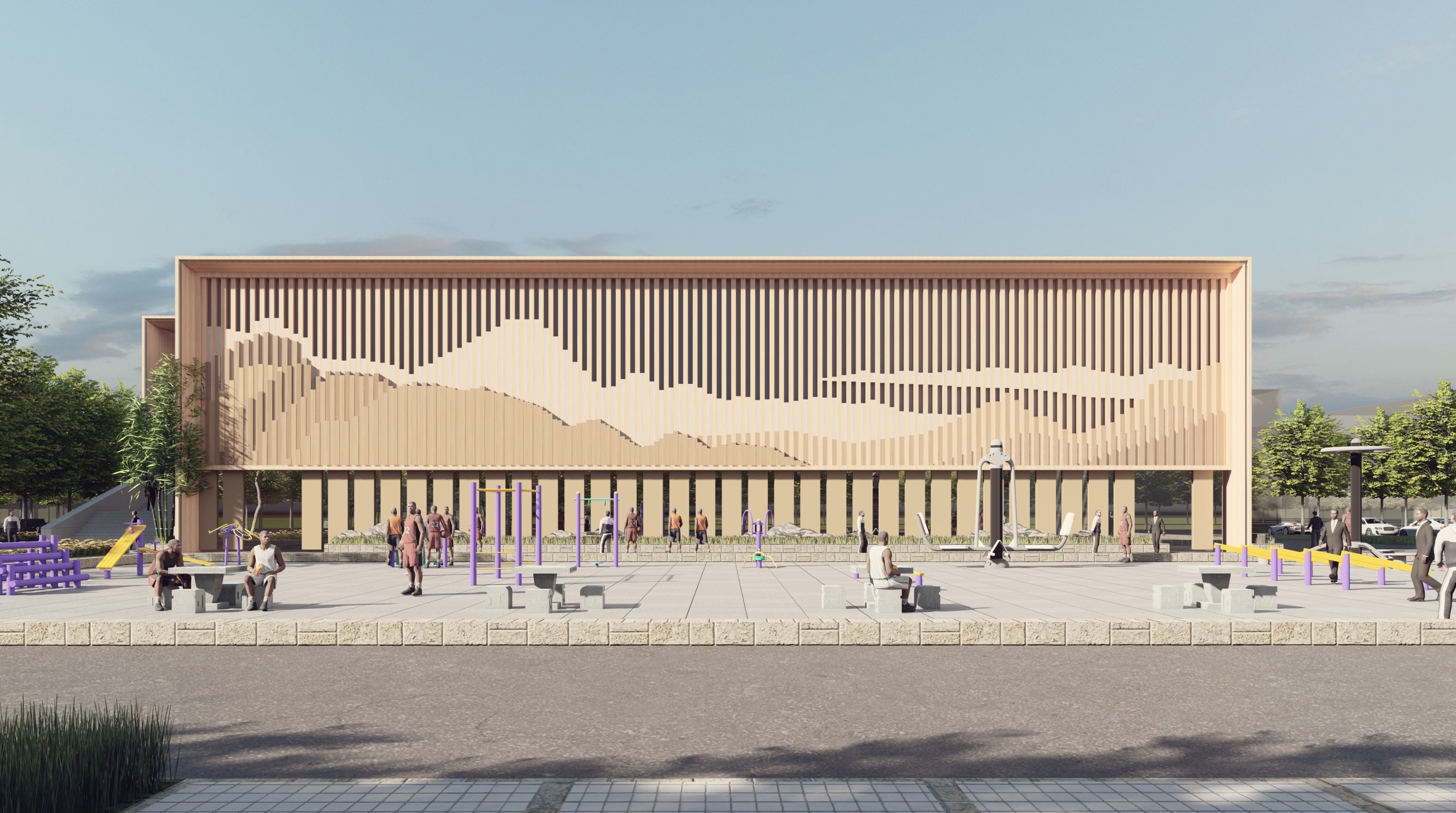 杭州周浦乡三阳绿色运动广场篮球场丨中国杭州丨之易建筑设计咨询(杭州)有限公司-10