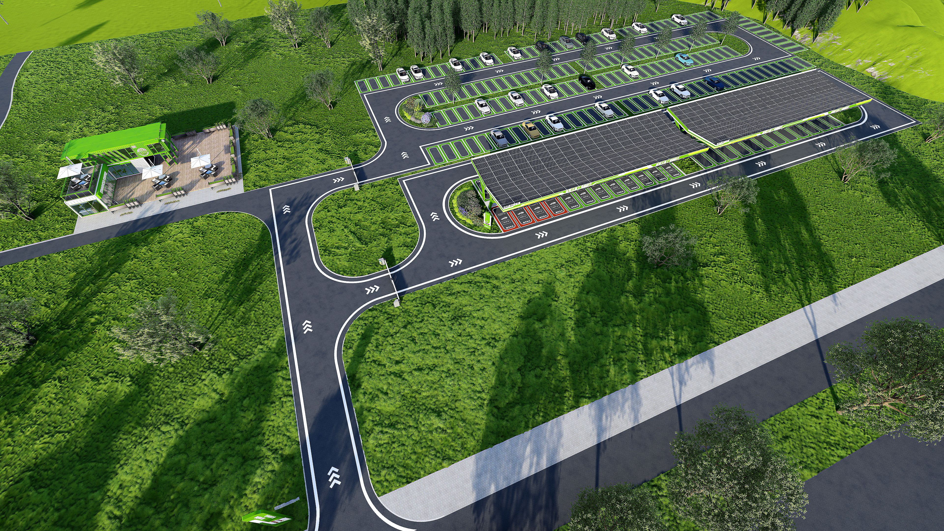 信阳市青年营地充电站停车场丨中国信阳丨张晓松-0