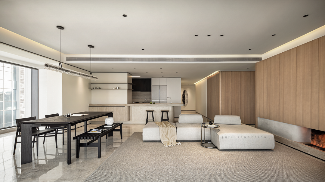 228m²江景大平层实景落地,于江水起伏中窥见生活丨中国武汉丨末一/深圳余间设计有限公司-8