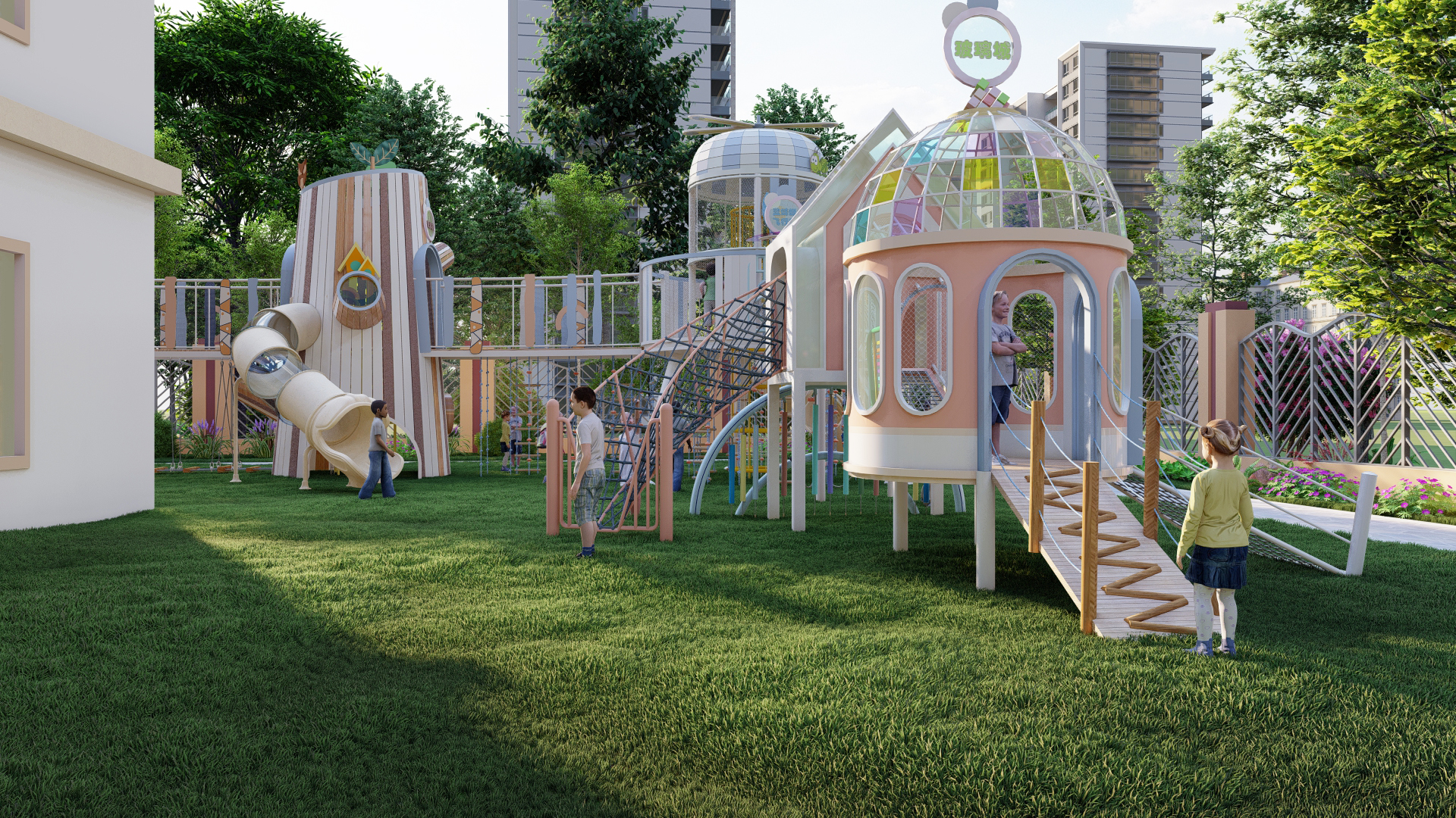 春南幼儿园户外活动场地设施丨中国杭州丨阿布-16