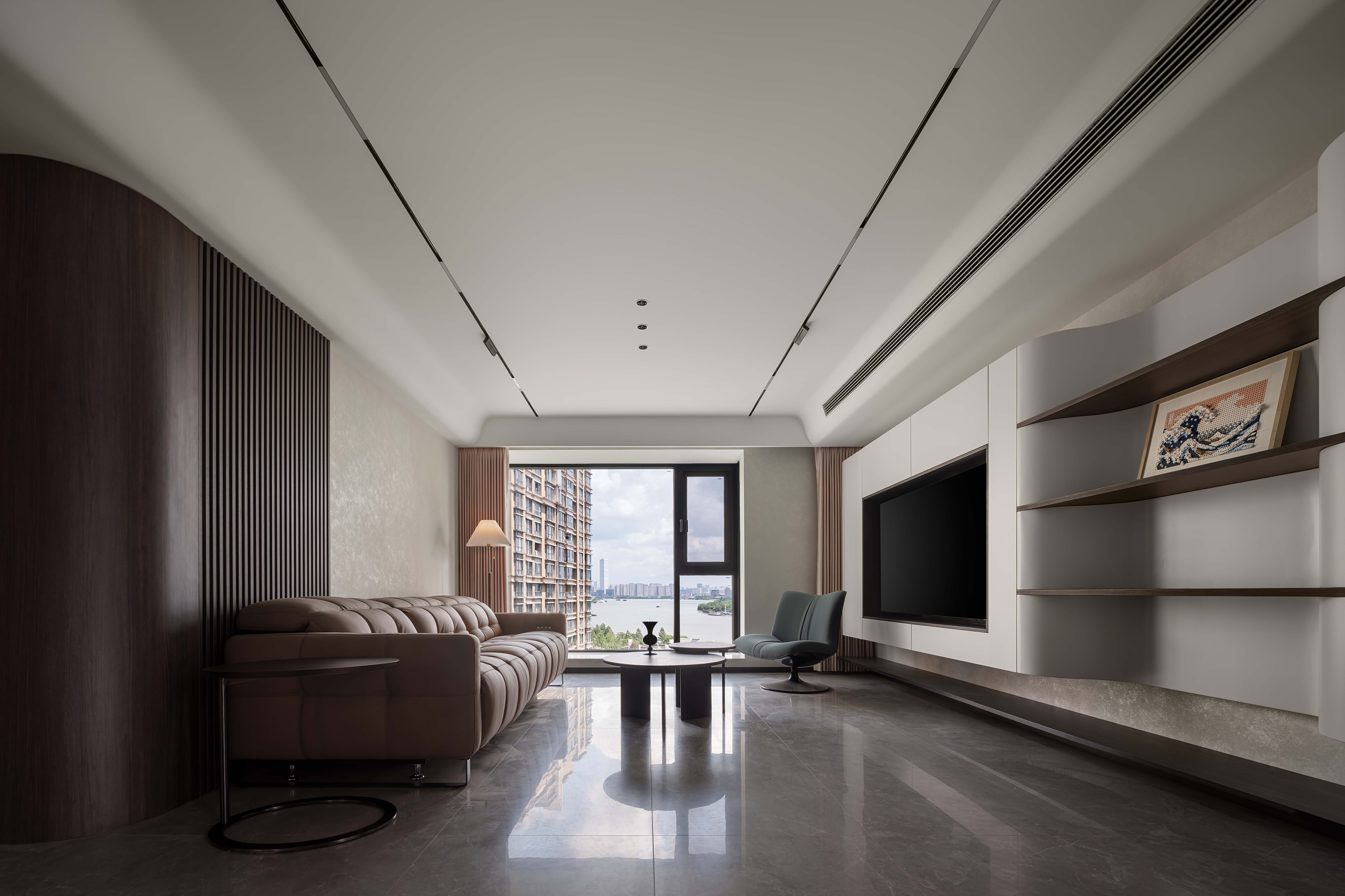 黄浦江边140平现代丨中国上海丨冒杨-2