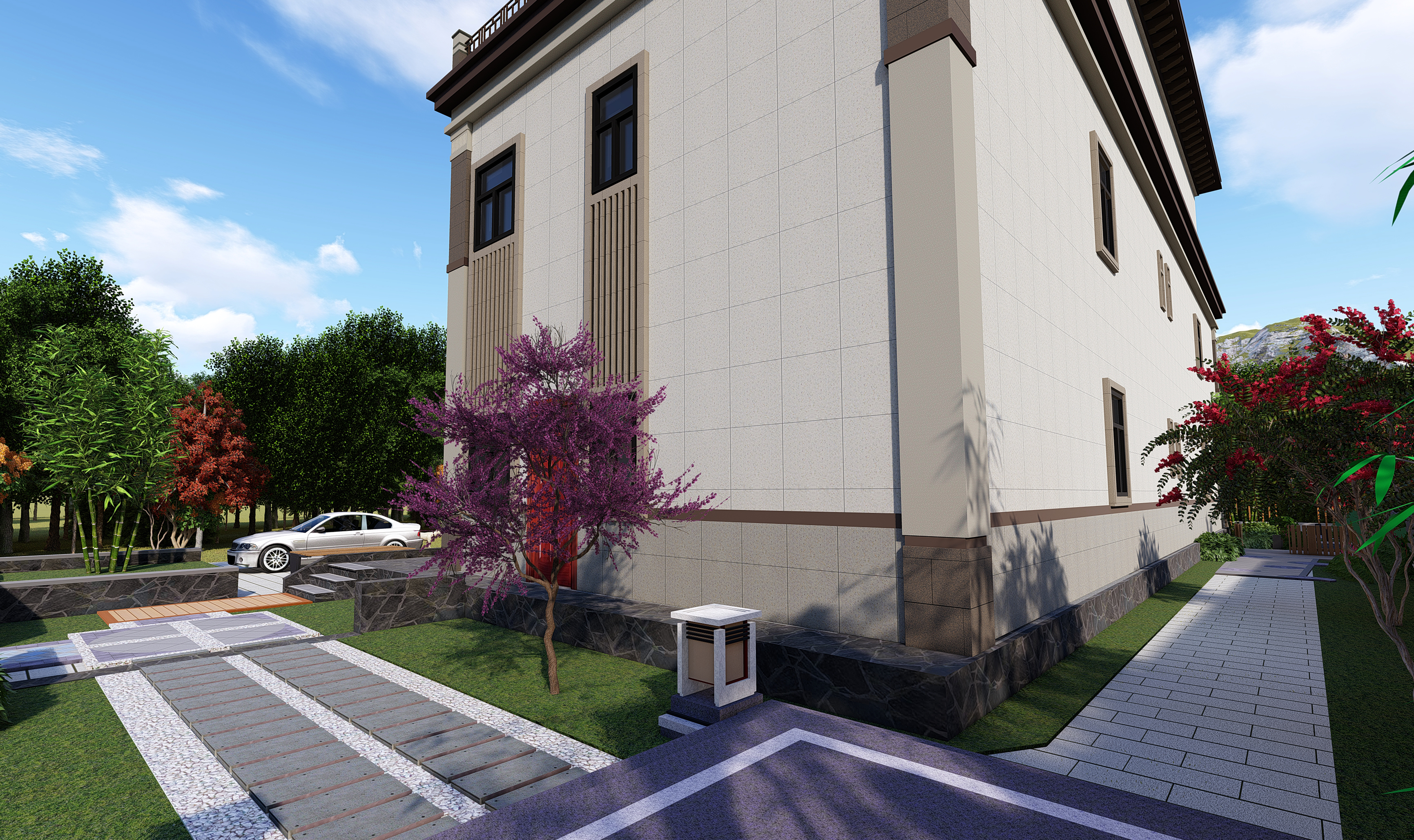 新中式别墅外观设计丨中国广州丨丰云设计工作室-4