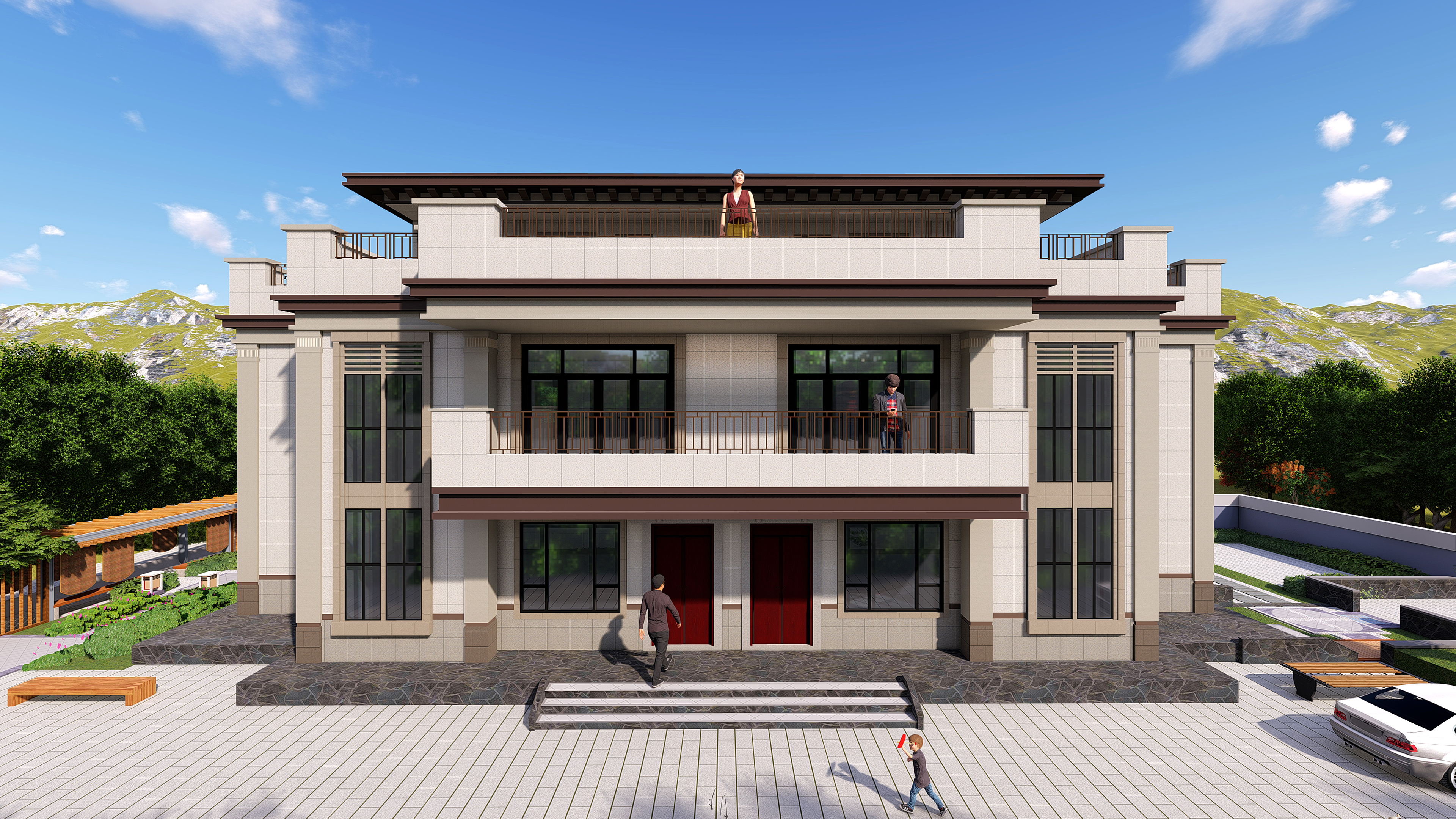 新中式别墅外观设计丨中国广州丨丰云设计工作室-6