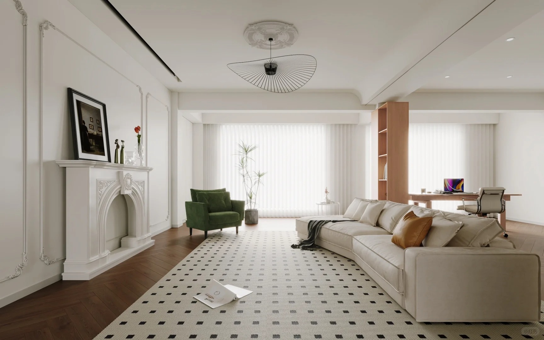 法式古典奶油风室内设计丨中国重庆丨楚越装饰-1