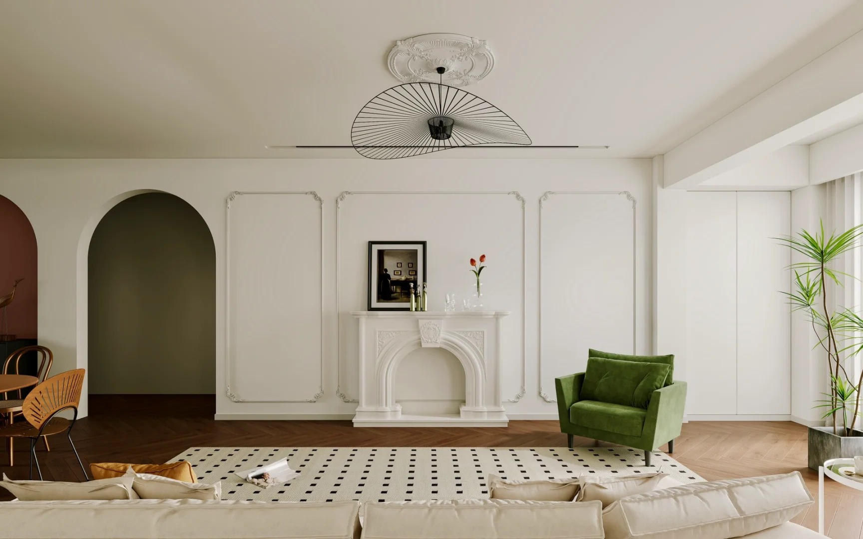 法式古典奶油风室内设计丨中国重庆丨楚越装饰-7