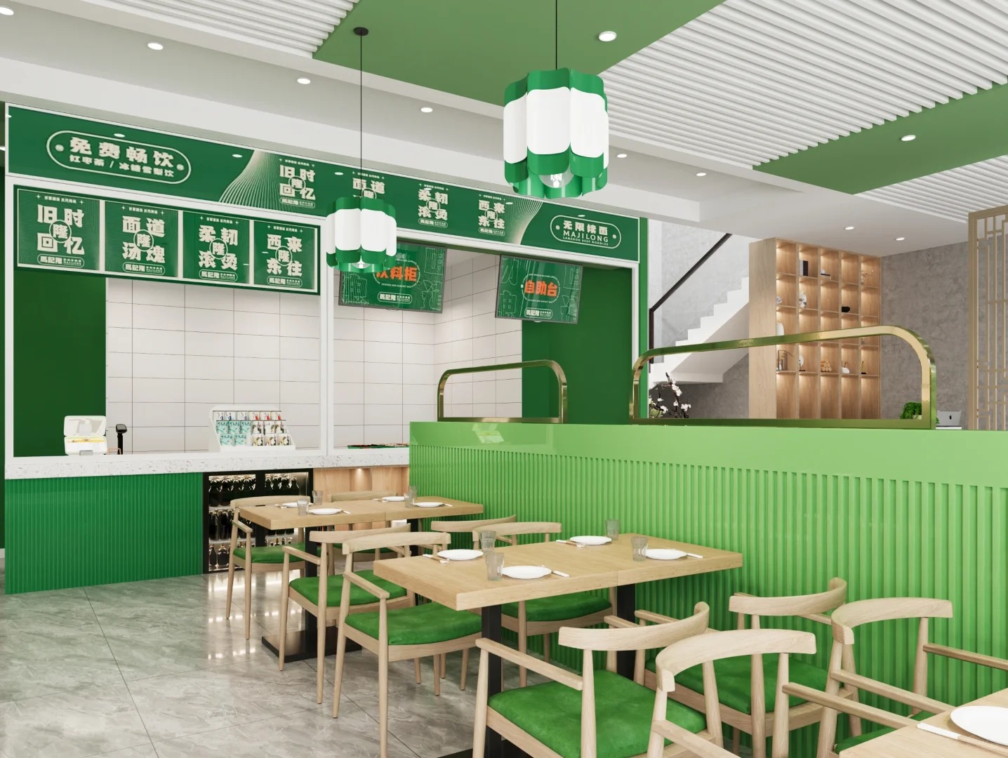 绿野粉面馆装饰设计丨中国重庆丨楚越装饰-2