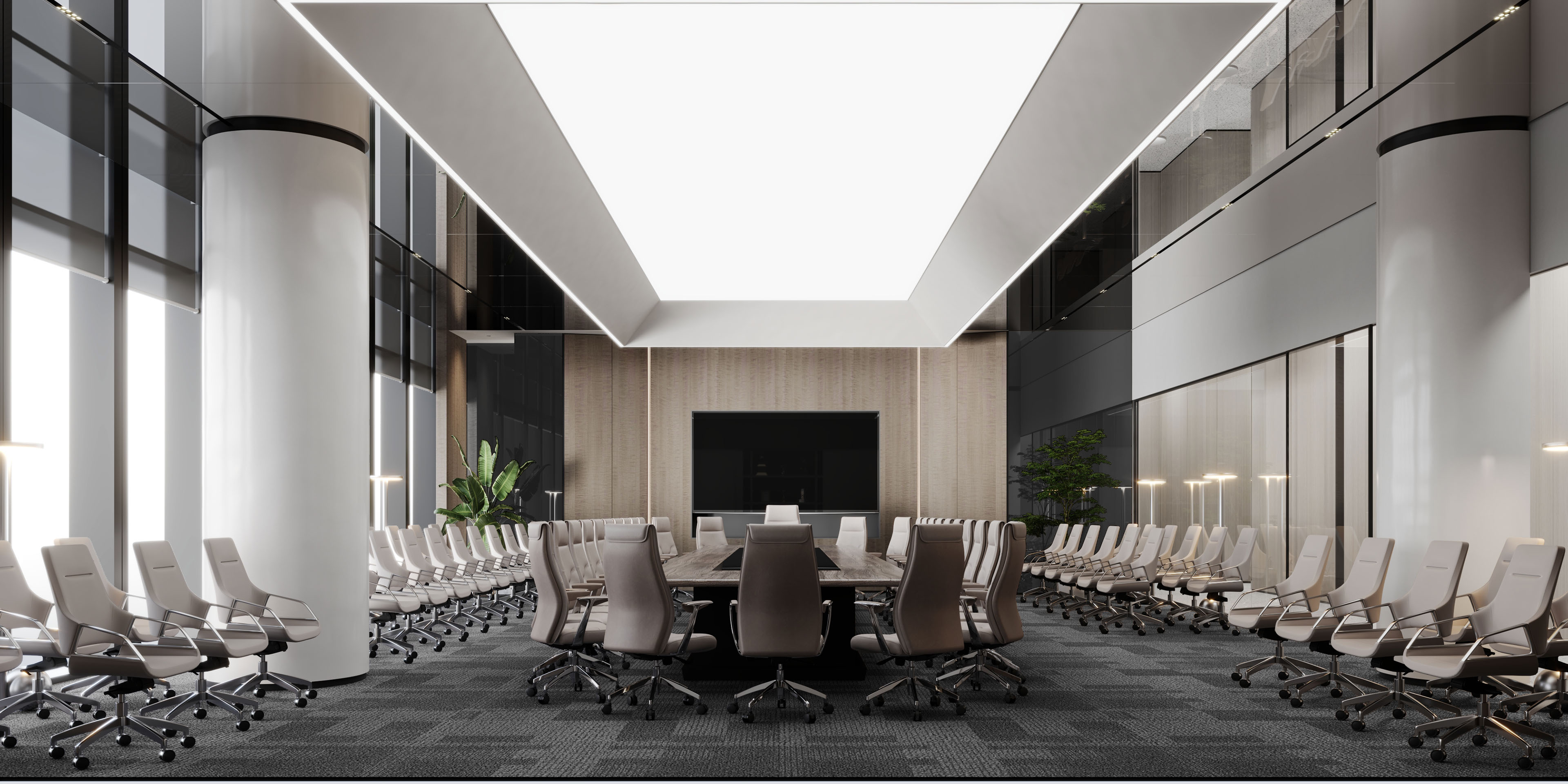 现代极简办公室丨中国广州丨壹山方圆-4