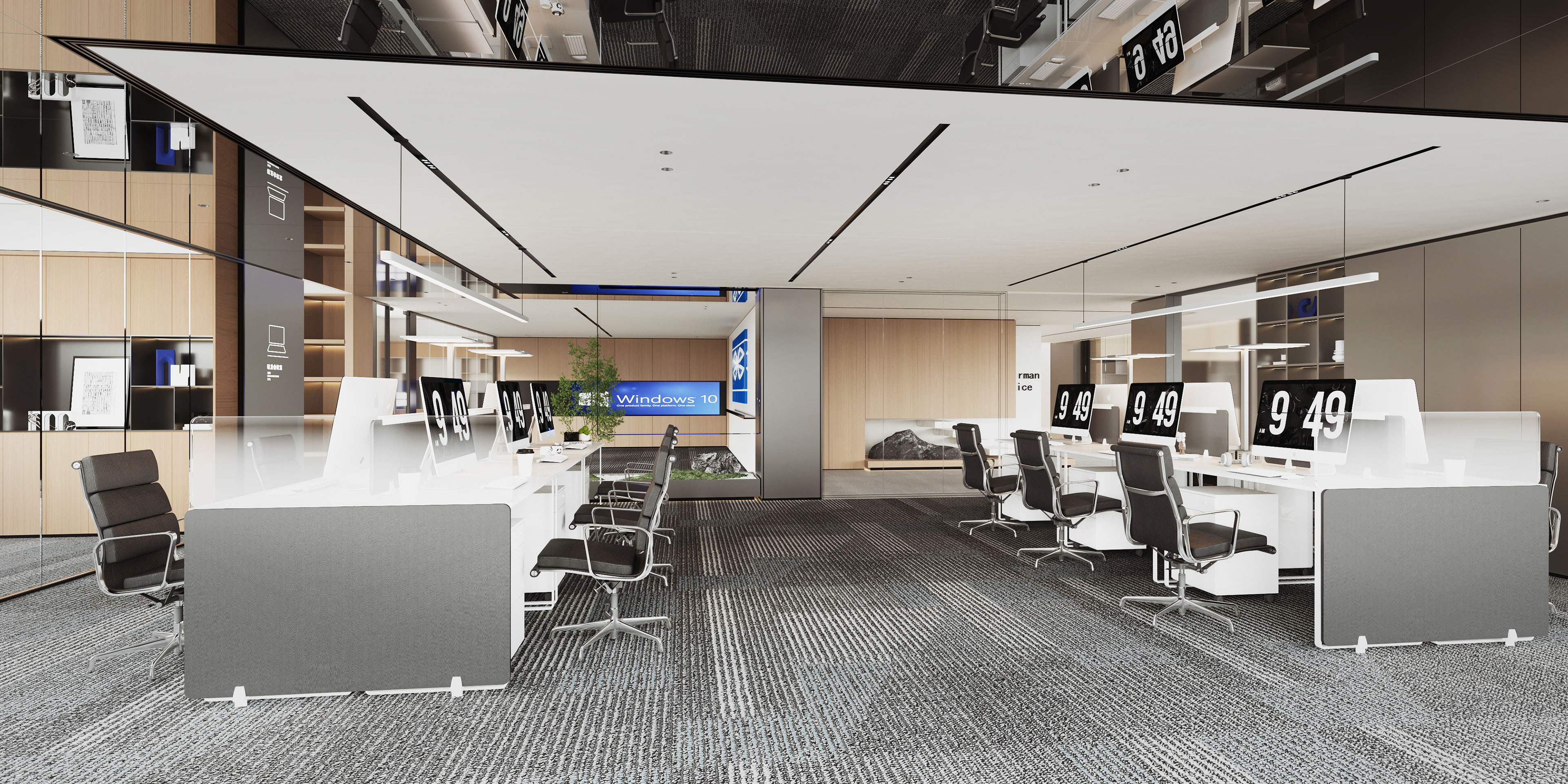 现代极简办公室丨中国广州丨壹山方圆-10