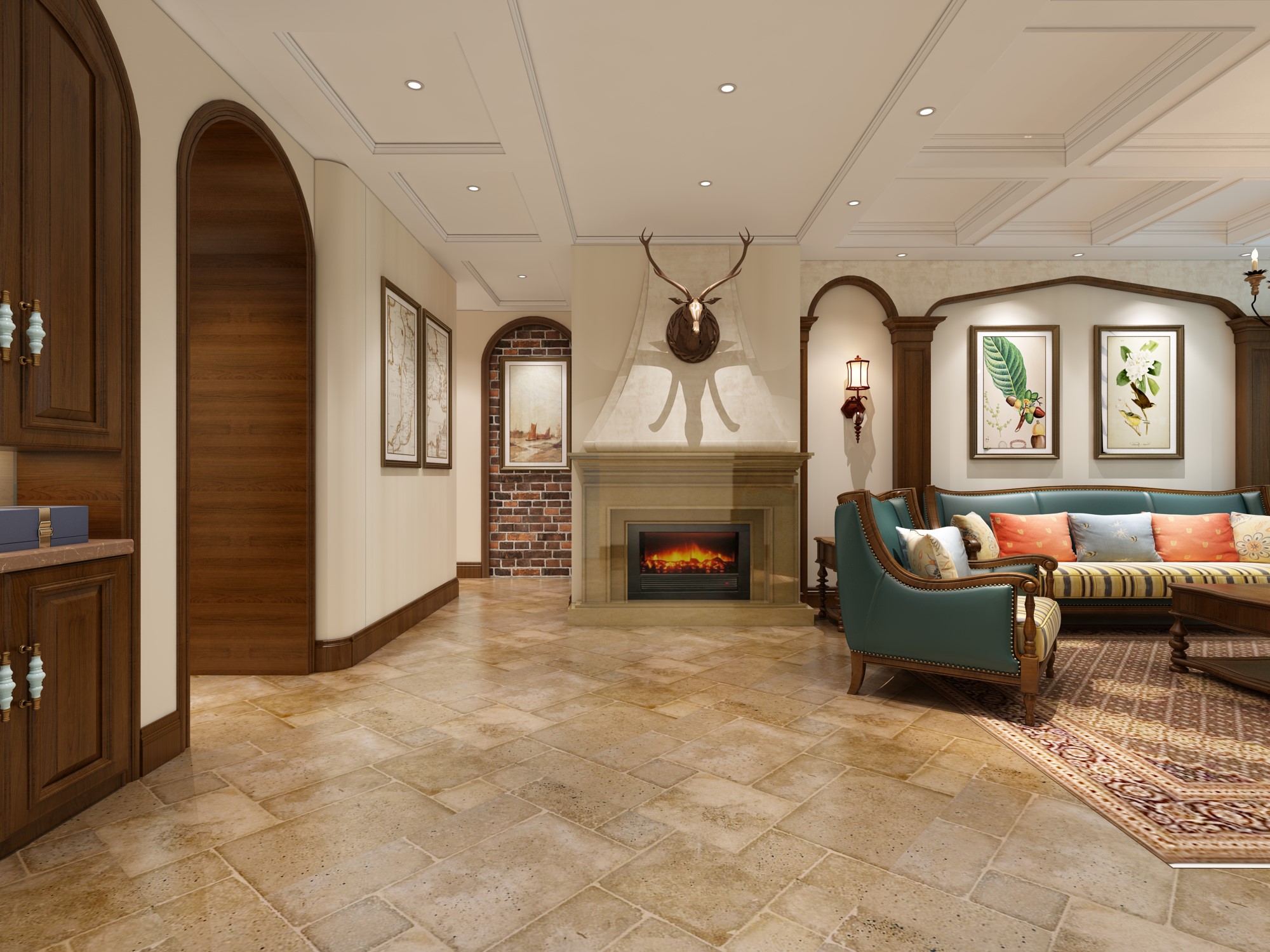 赵都华府180平米美式乡村格调宅邸丨中国邯郸丨董卫朝-11