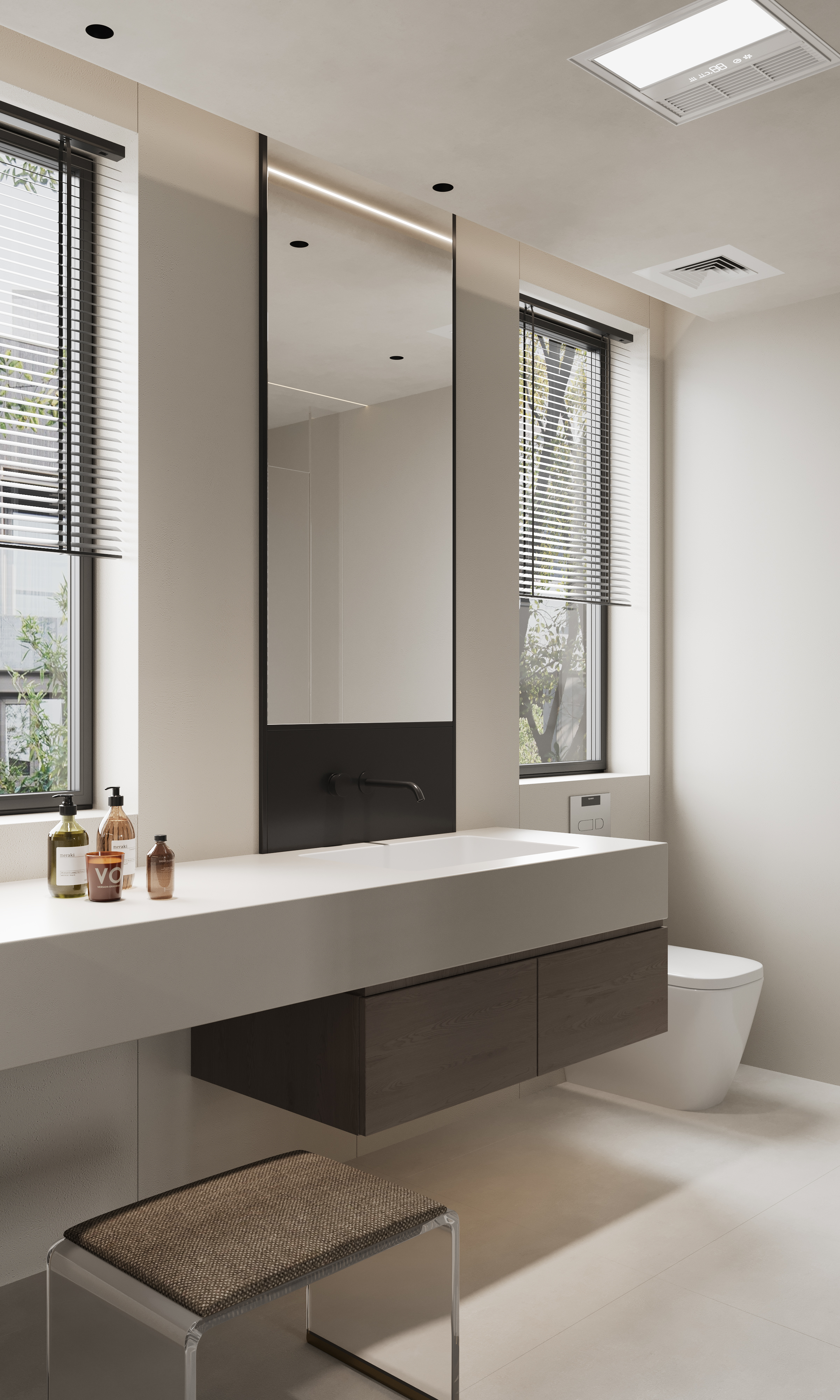 杭州别墅项目-学成府400方现代侘寂风丨中国杭州丨名震设计团队-1