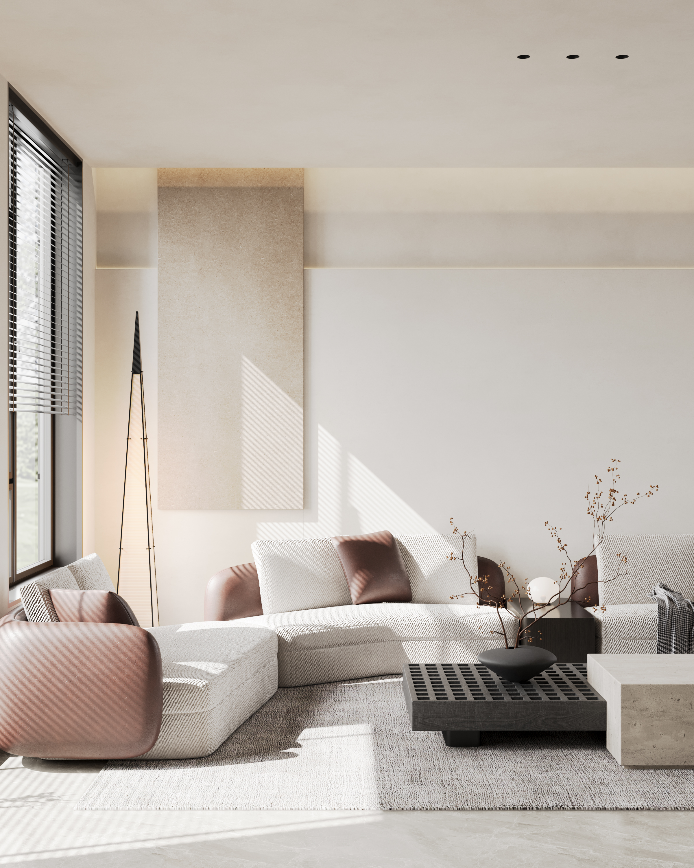 杭州别墅项目-学成府400方现代侘寂风丨中国杭州丨名震设计团队-13