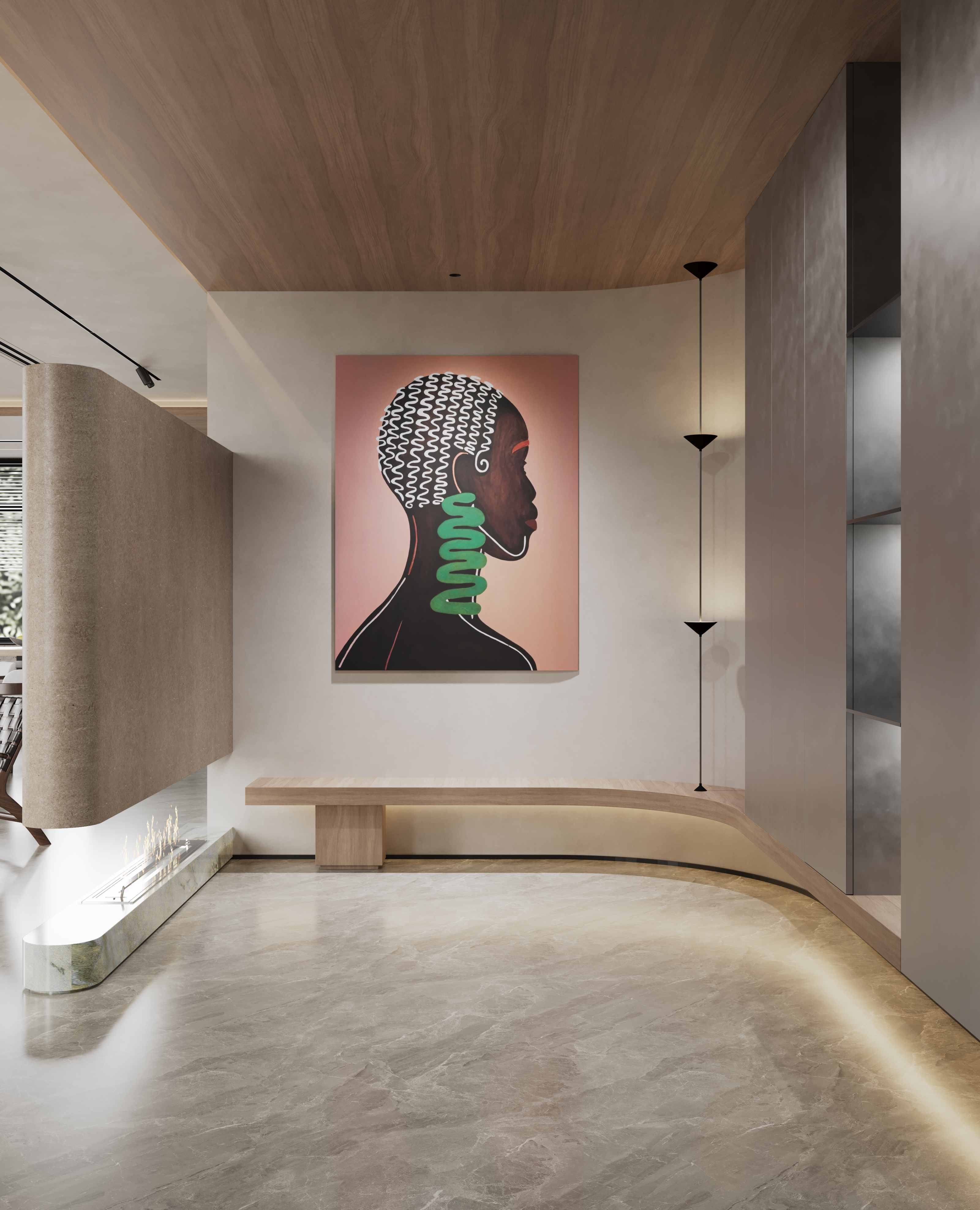 杭州别墅项目-学成府400方现代侘寂风丨中国杭州丨名震设计团队-18