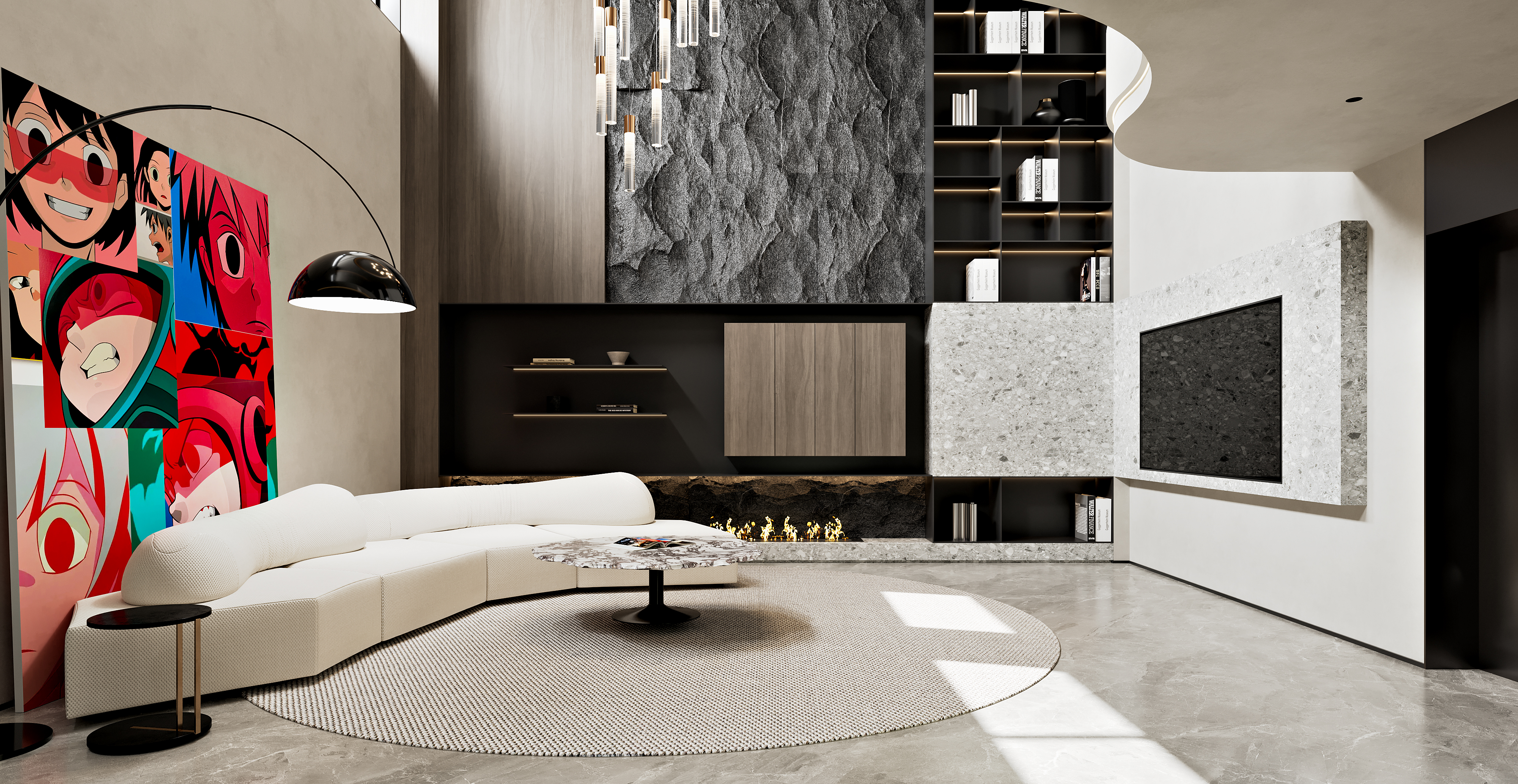 杭州别墅项目-学成府400方现代侘寂风丨中国杭州丨名震设计团队-29