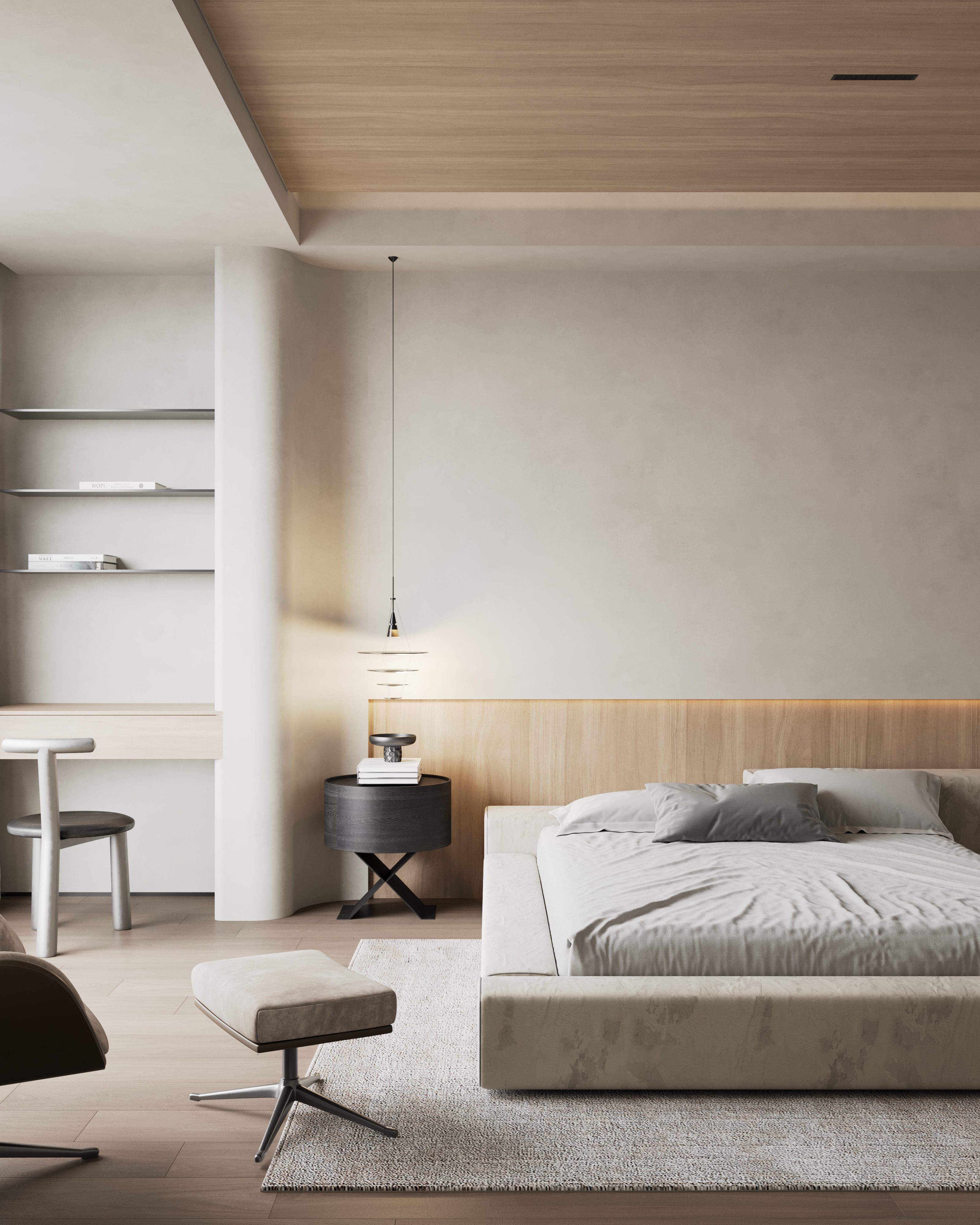 杭州别墅项目-学成府400方现代侘寂风丨中国杭州丨名震设计团队-16