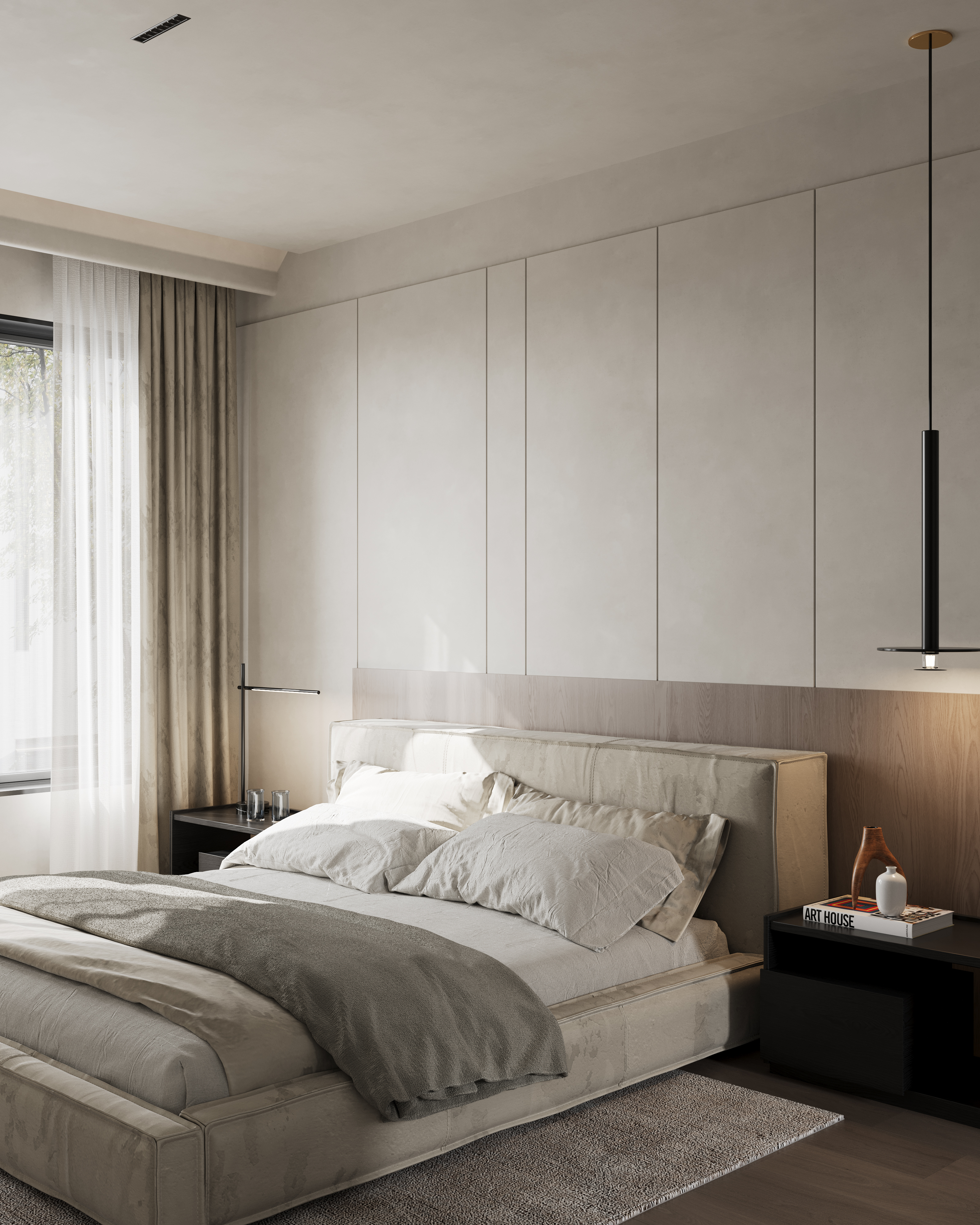 杭州别墅项目-学成府400方现代侘寂风丨中国杭州丨名震设计团队-19