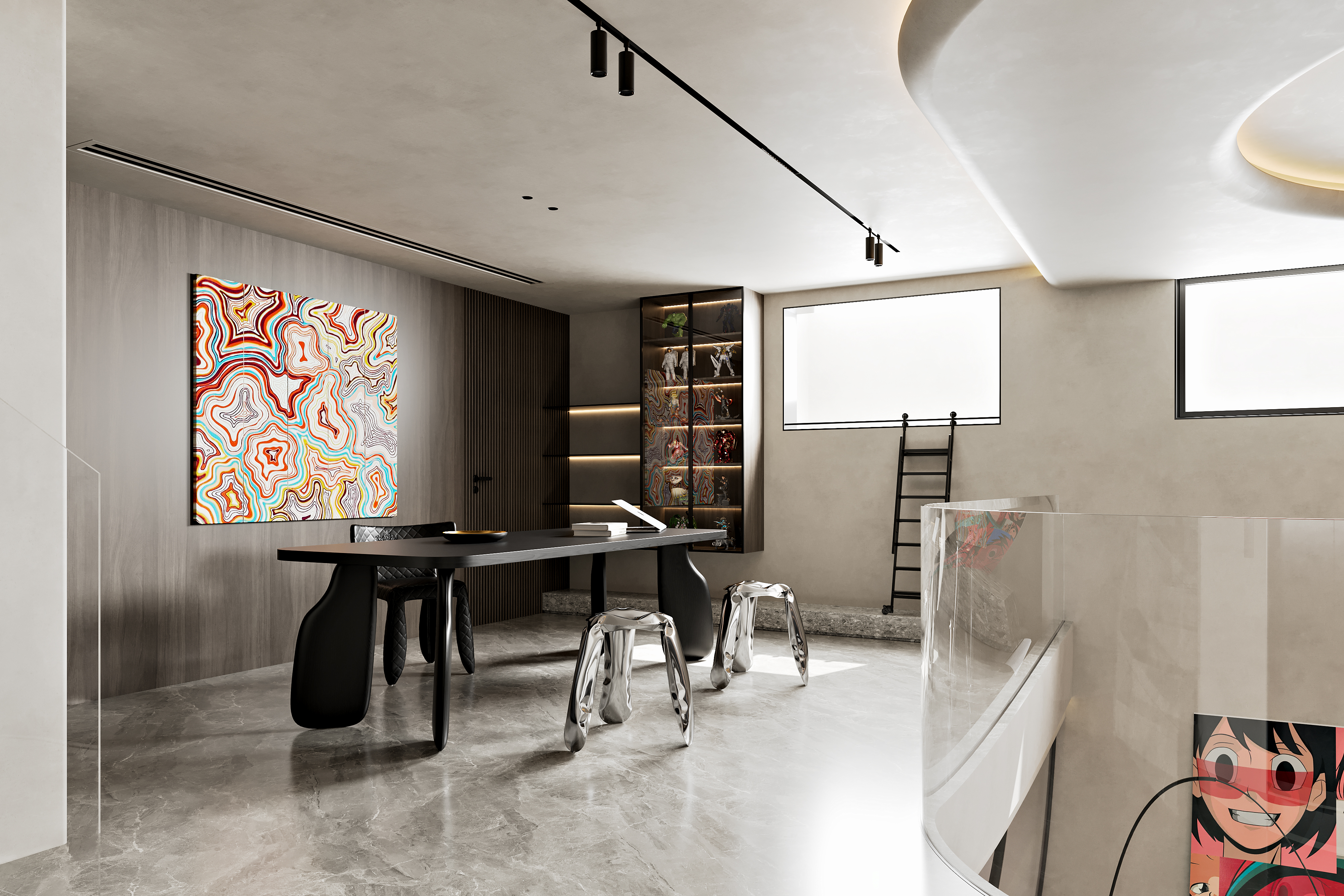 杭州别墅项目-学成府400方现代侘寂风丨中国杭州丨名震设计团队-22