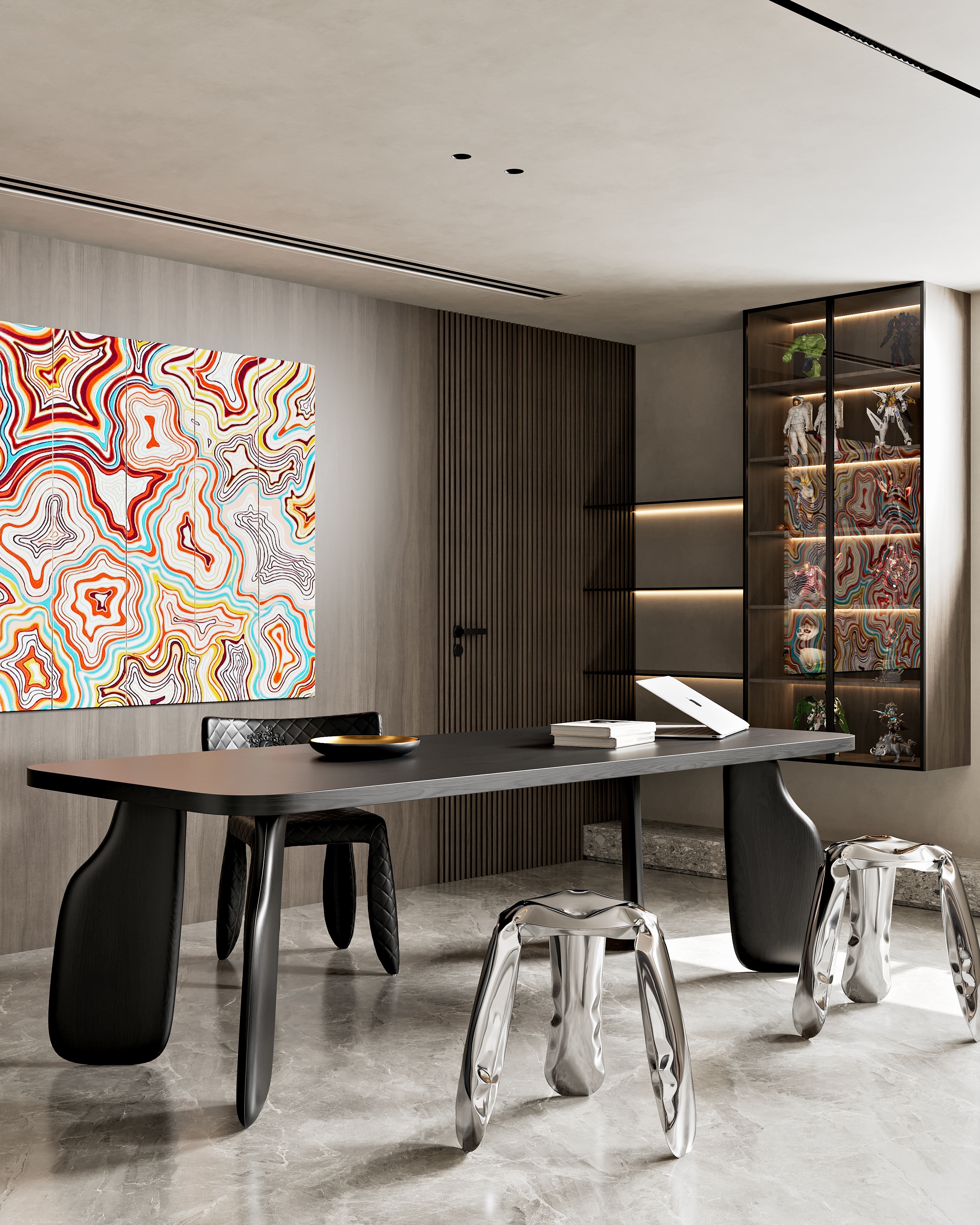 杭州别墅项目-学成府400方现代侘寂风丨中国杭州丨名震设计团队-27