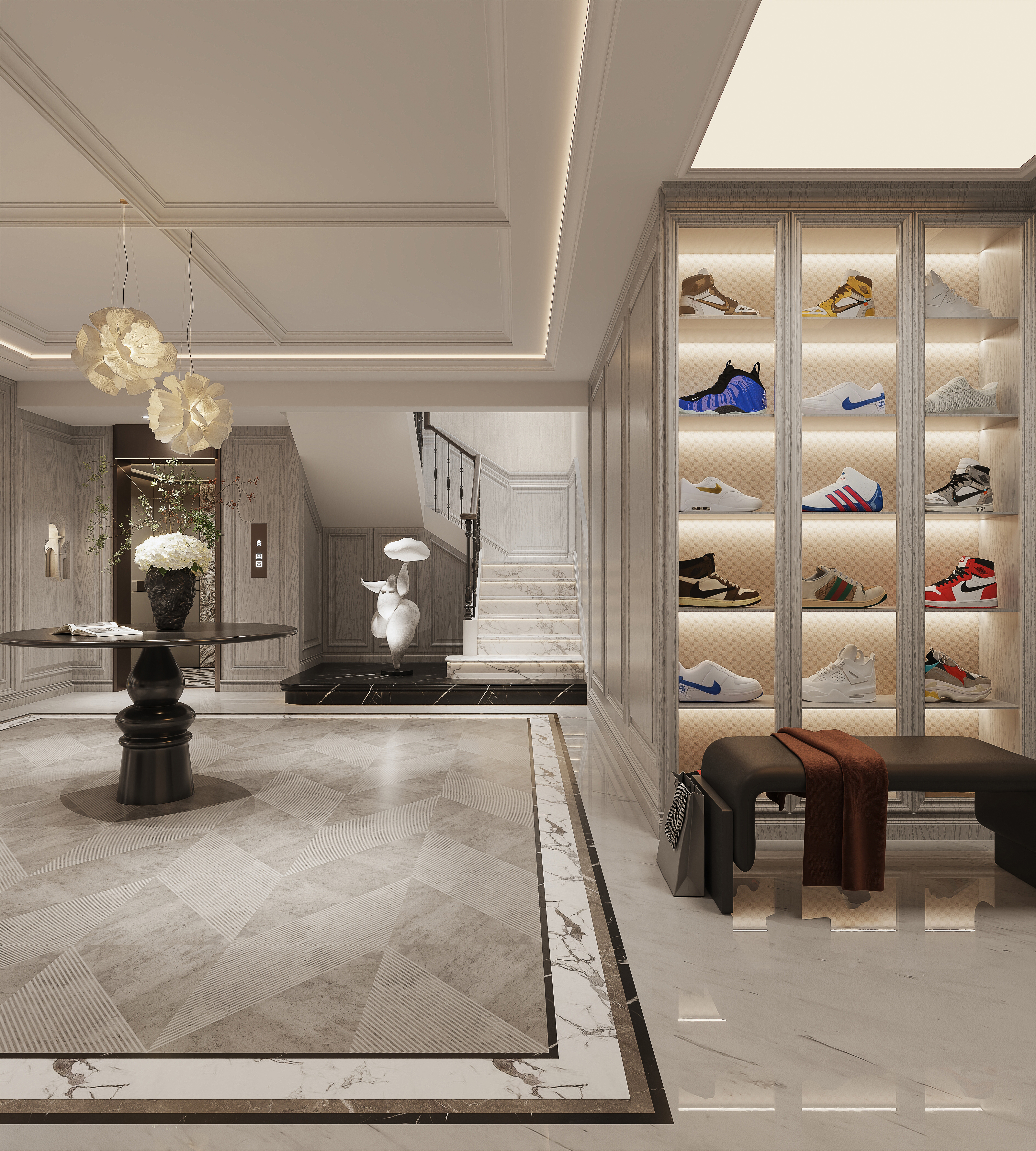 松弛浪漫·雅致生活600㎡现代美式别墅设计丨中国金华丨金华国冠别墅设计中心-7