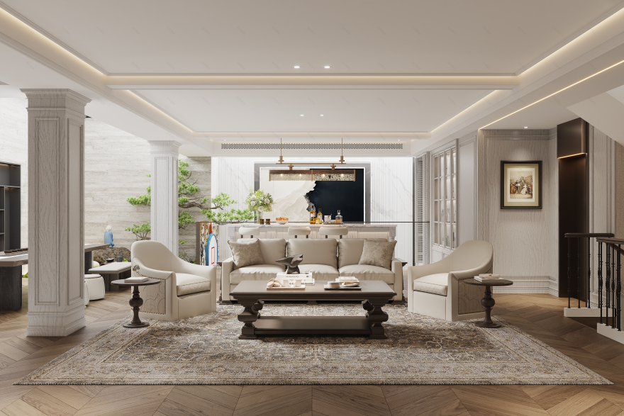 松弛浪漫·雅致生活600㎡现代美式别墅设计丨中国金华丨金华国冠别墅设计中心-39