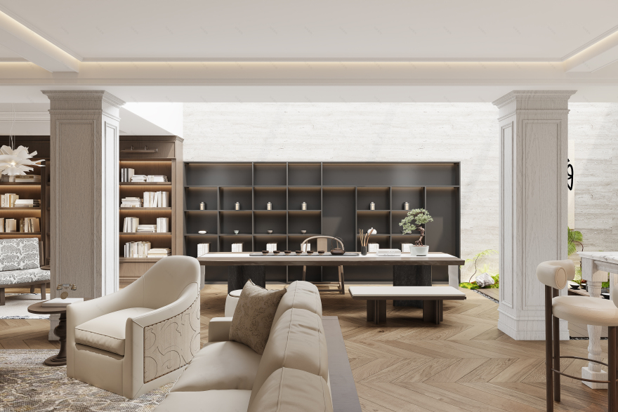 松弛浪漫·雅致生活600㎡现代美式别墅设计丨中国金华丨金华国冠别墅设计中心-50