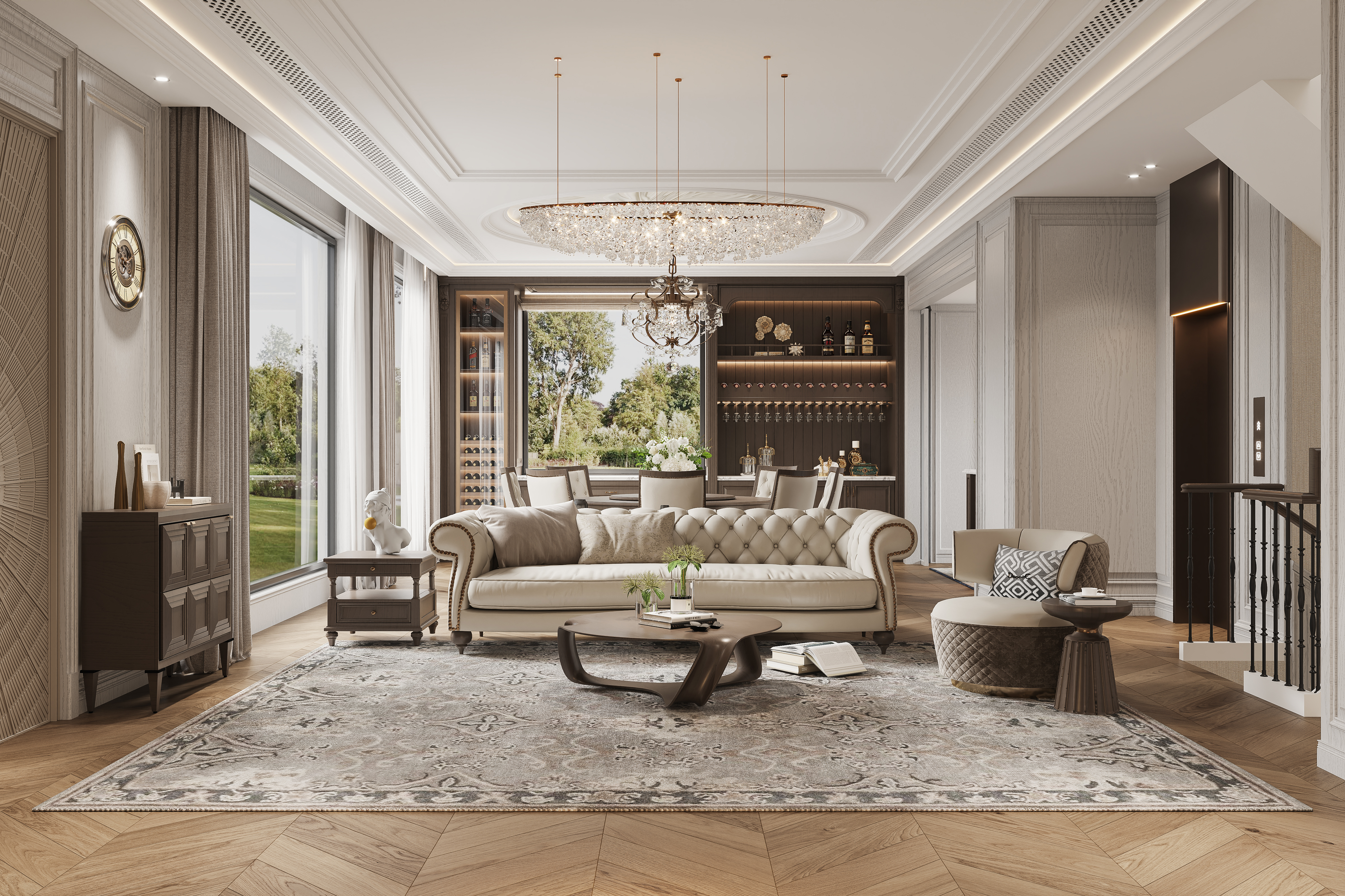 松弛浪漫·雅致生活600㎡现代美式别墅设计丨中国金华丨金华国冠别墅设计中心-88