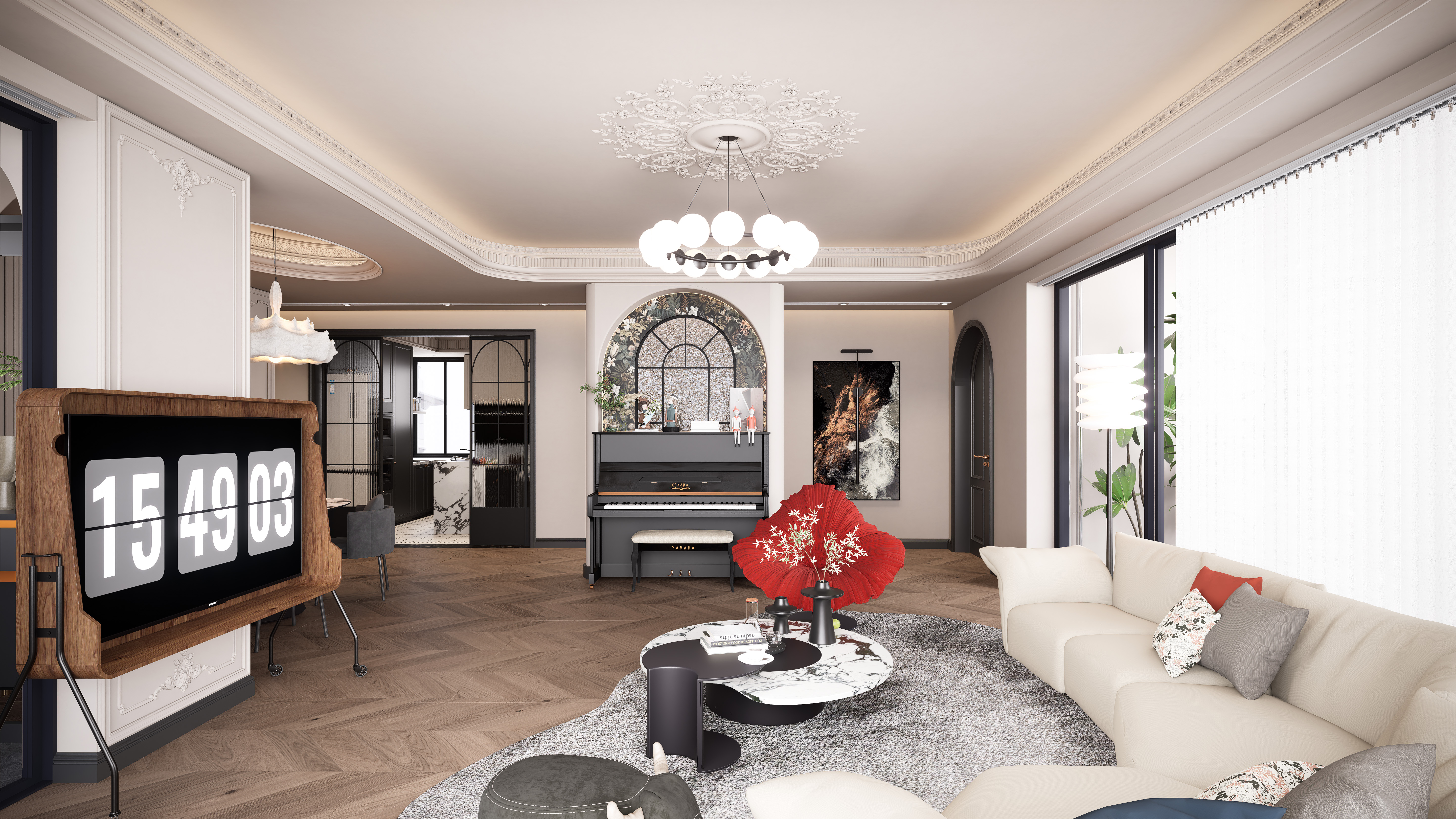 鹿溪源《花序》· 188㎡法式轻奢风住宅设计丨中国成都丨毛仕洪-0