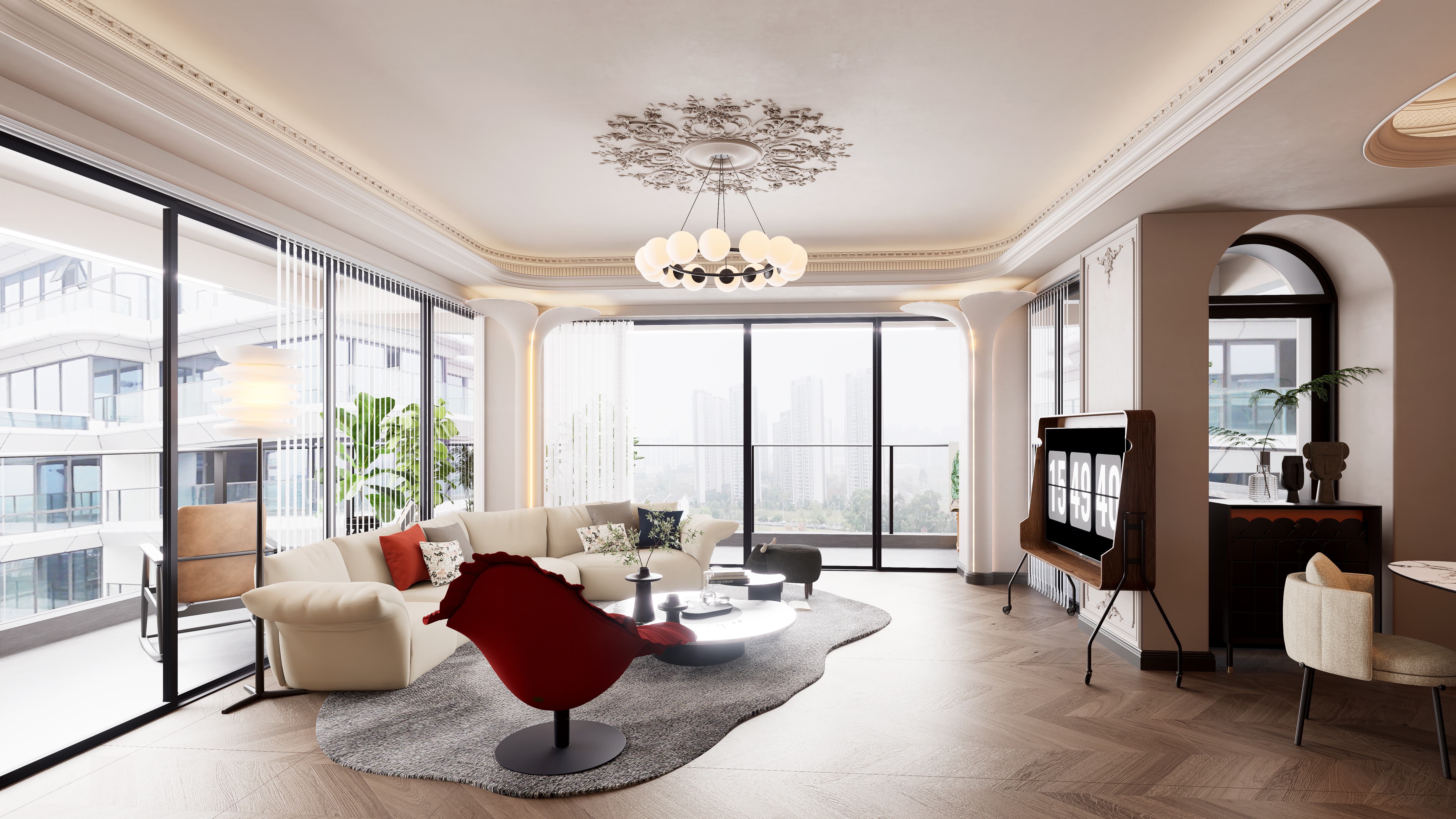 鹿溪源《花序》· 188㎡法式轻奢风住宅设计丨中国成都丨毛仕洪-2