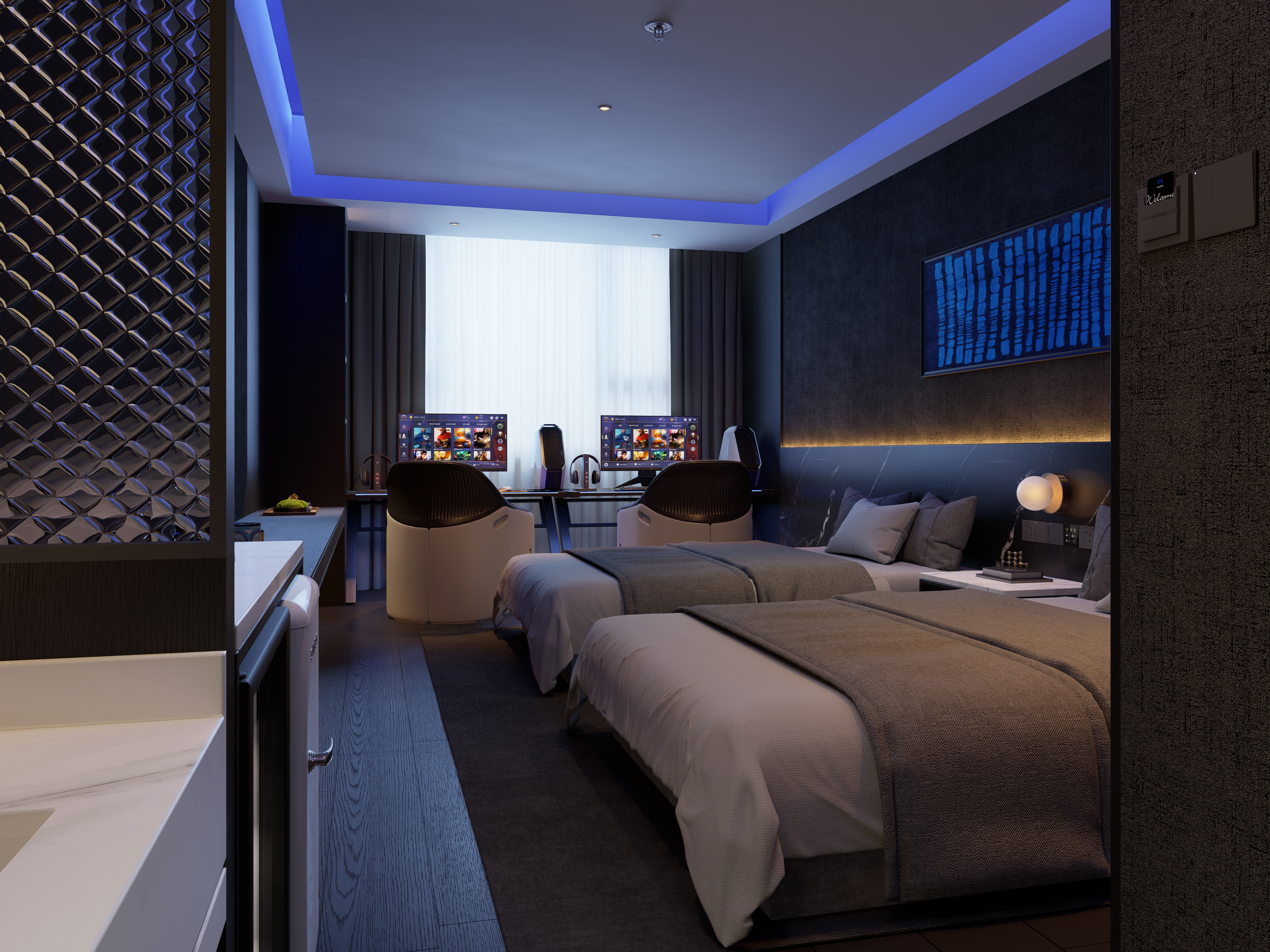 建德-1500㎡现代电竞酒店丨中国嘉兴丨上海协诚建筑装饰设计-7