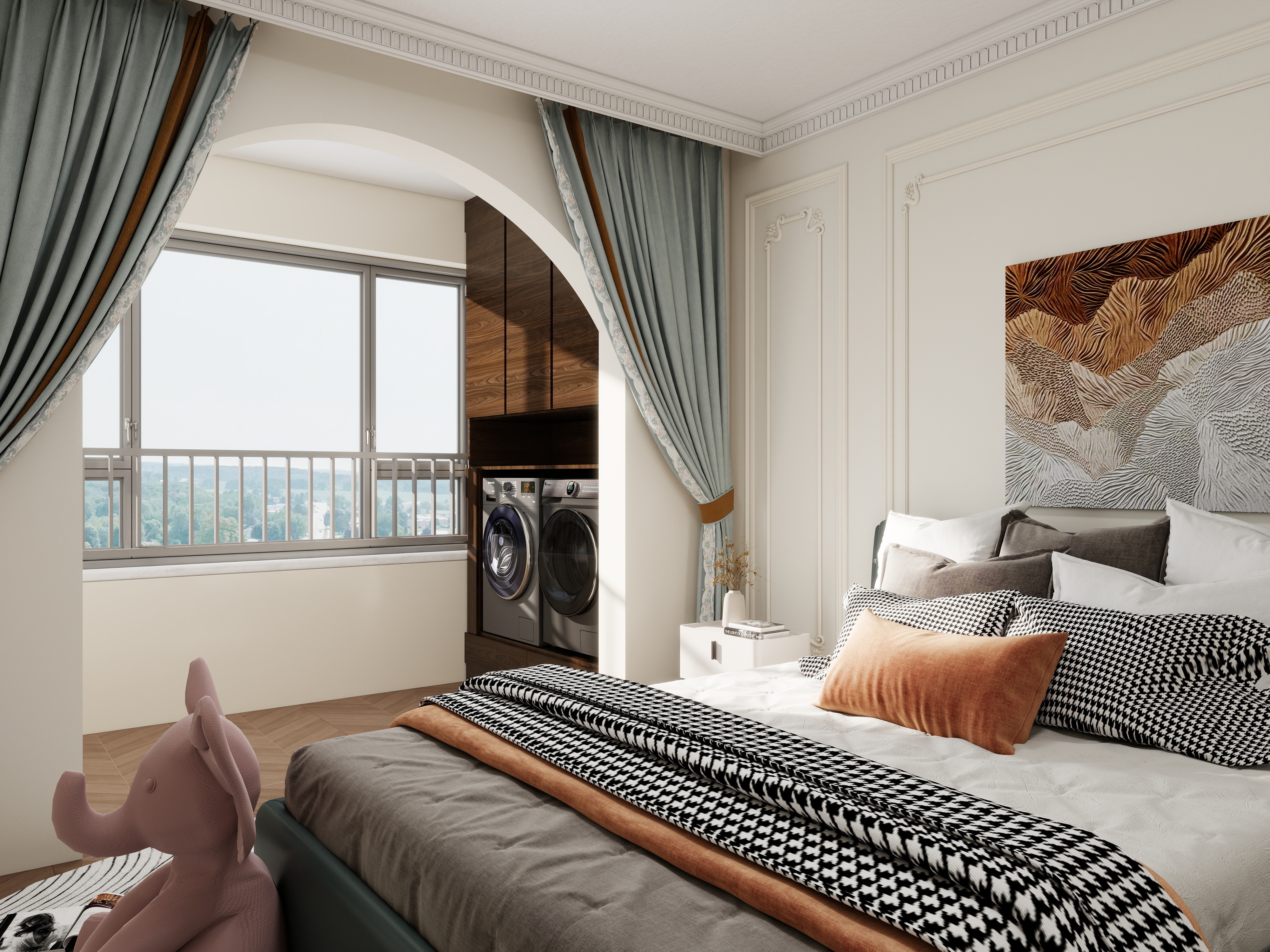 110平小户型法式风格改造丨中国太原丨品客设计-11