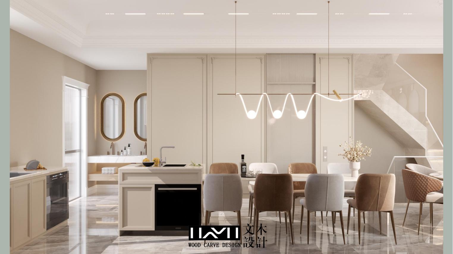 美的顺城府460㎡现代法式别墅丨中国昆明丨文木设计事务所-17