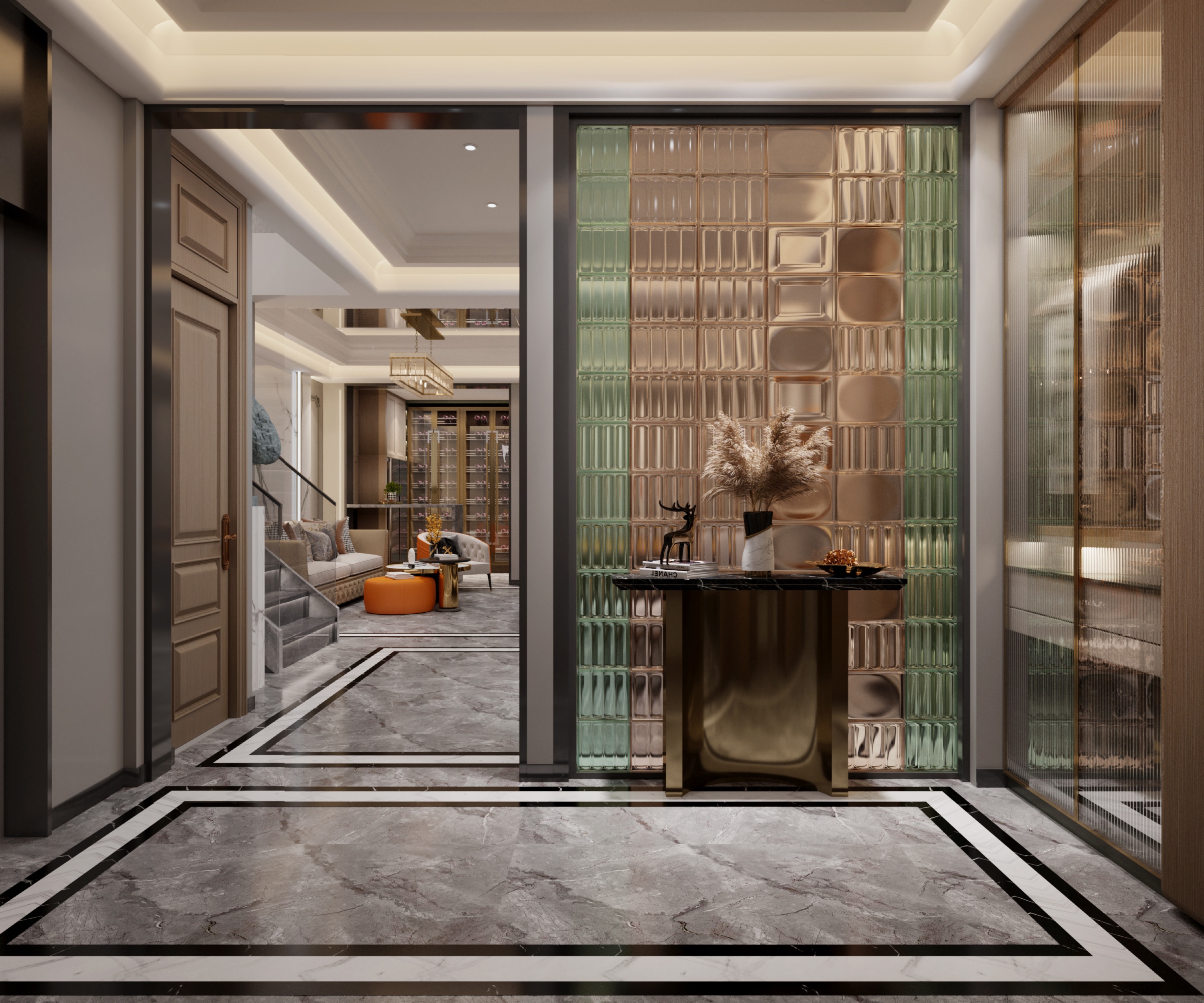 美的顺城府450㎡意式轻奢丨中国昆明丨文木设计事务所-9