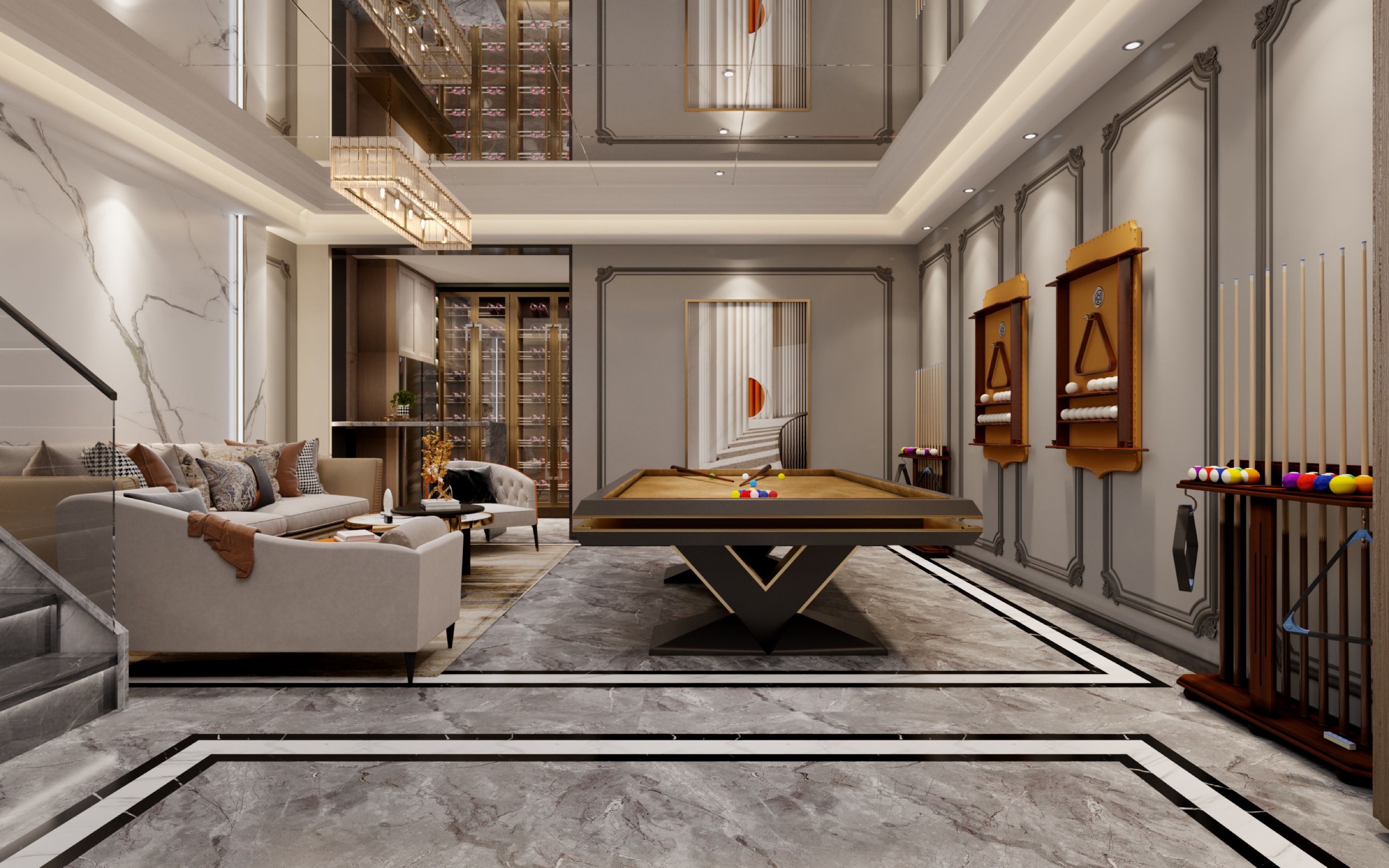 美的顺城府450㎡意式轻奢丨中国昆明丨文木设计事务所-10