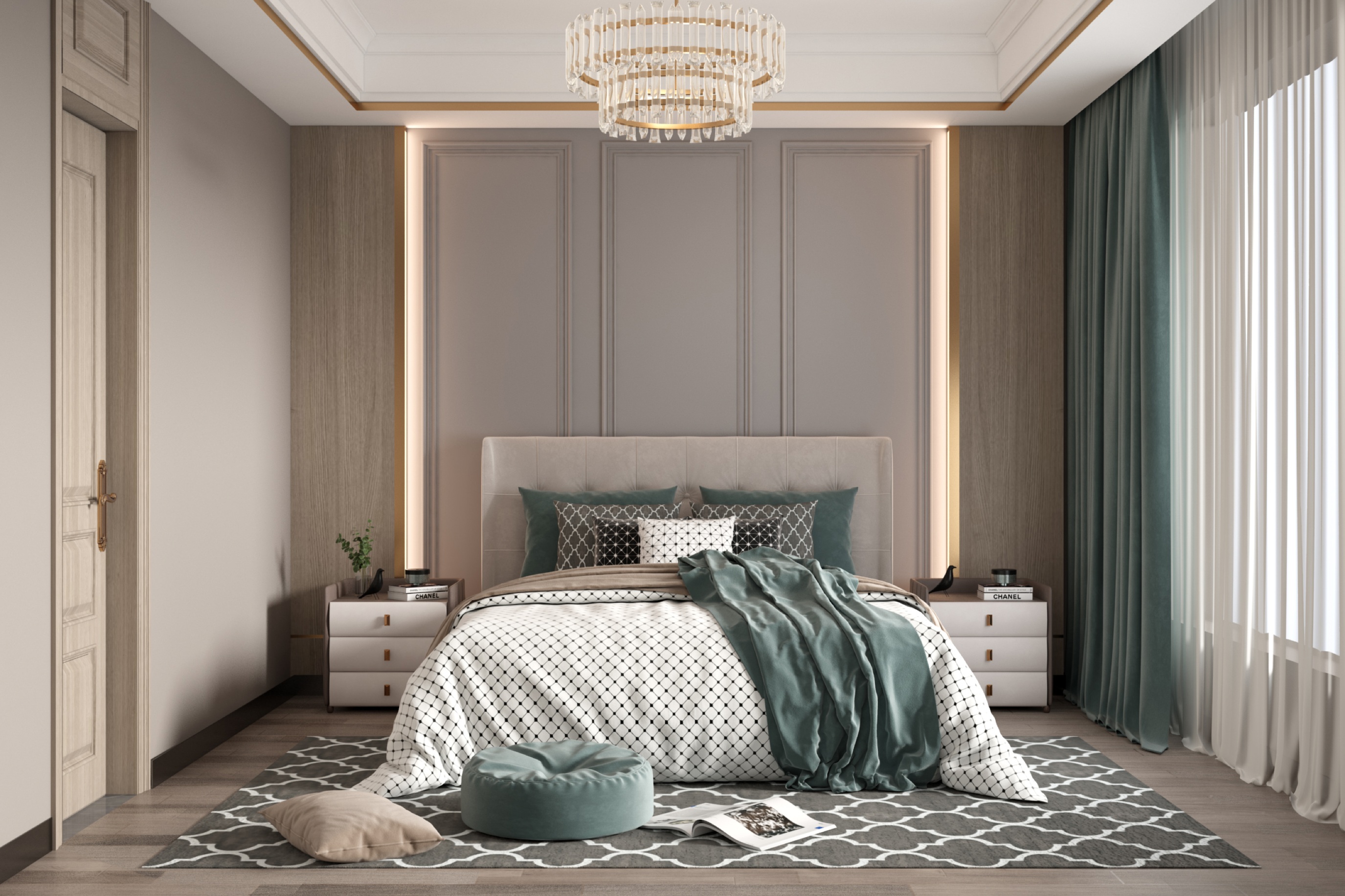 美的顺城府450㎡意式轻奢丨中国昆明丨文木设计事务所-23