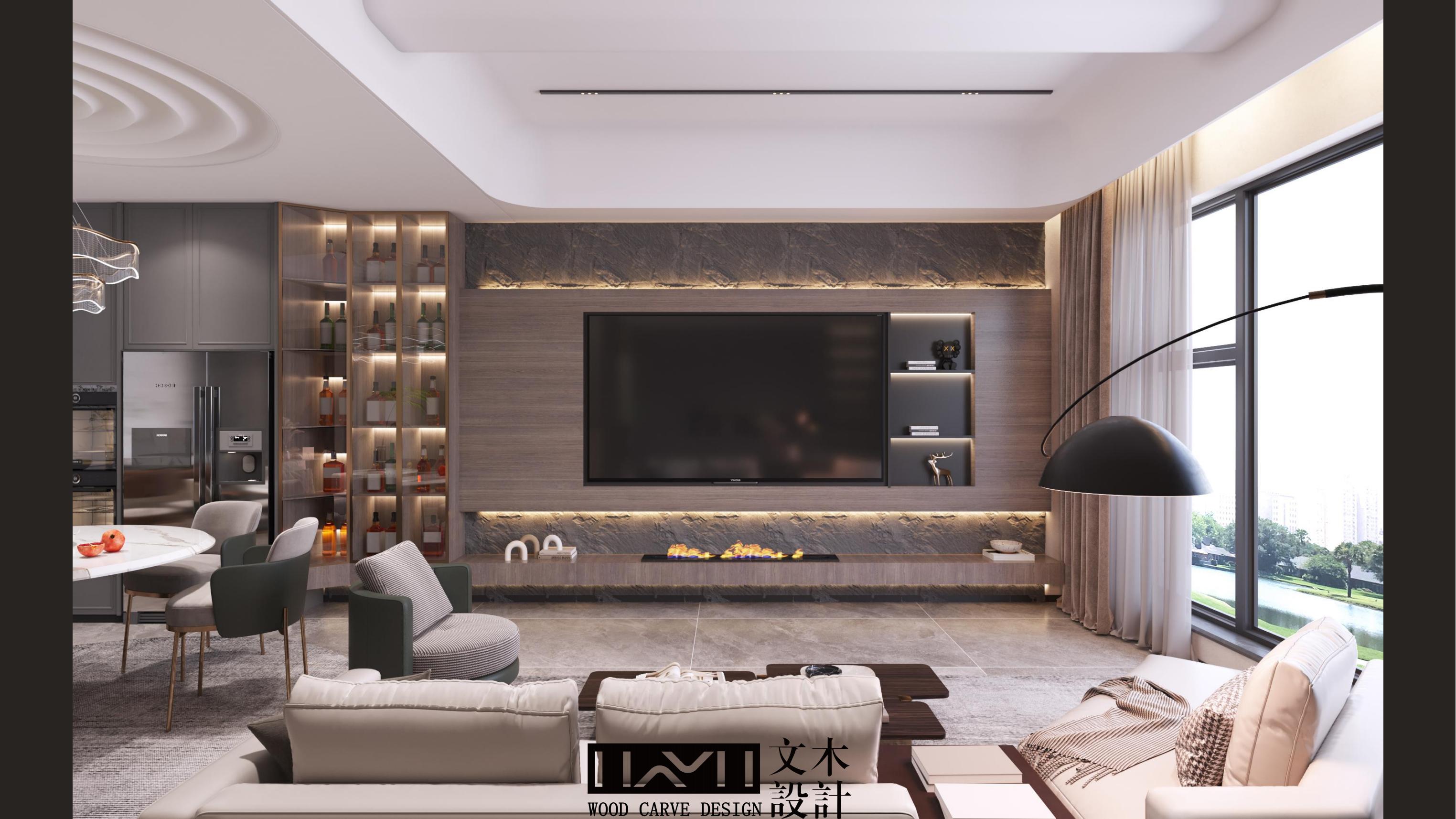 美的顺城府580㎡意式轻奢丨中国昆明丨文木设计事务所-11