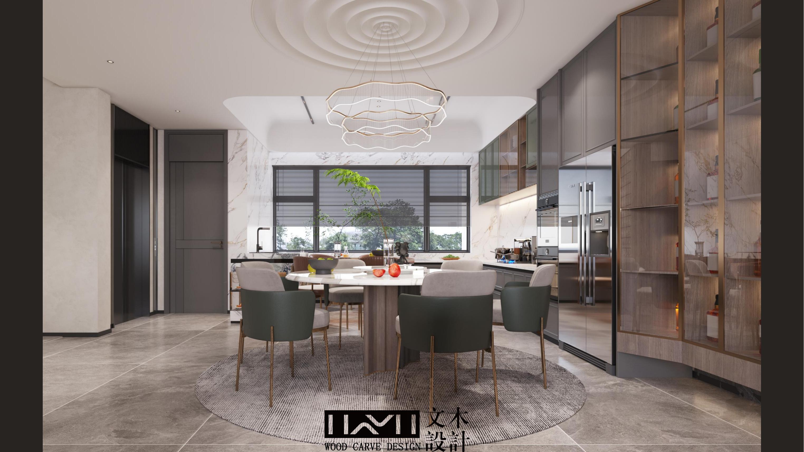 美的顺城府580㎡意式轻奢丨中国昆明丨文木设计事务所-13