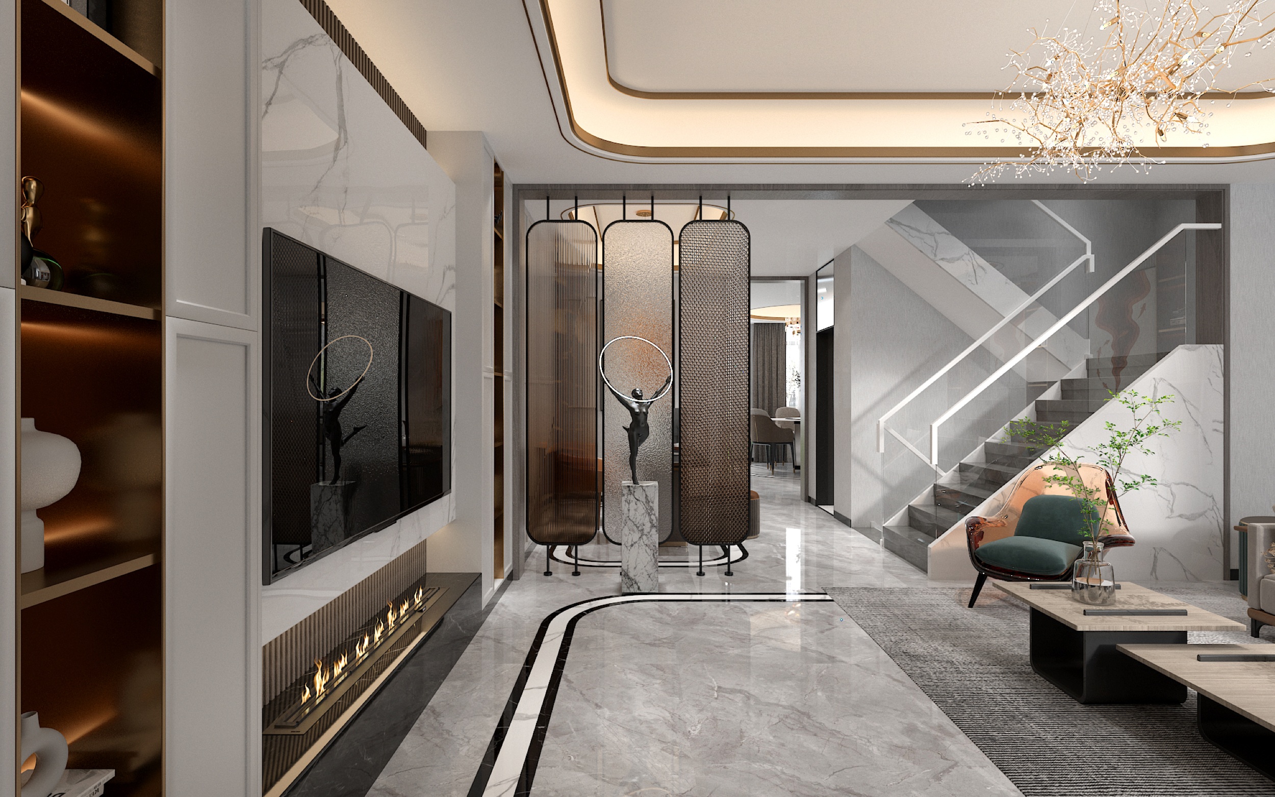 美的顺城府520㎡意式轻奢丨中国昆明丨文木设计事务所-0