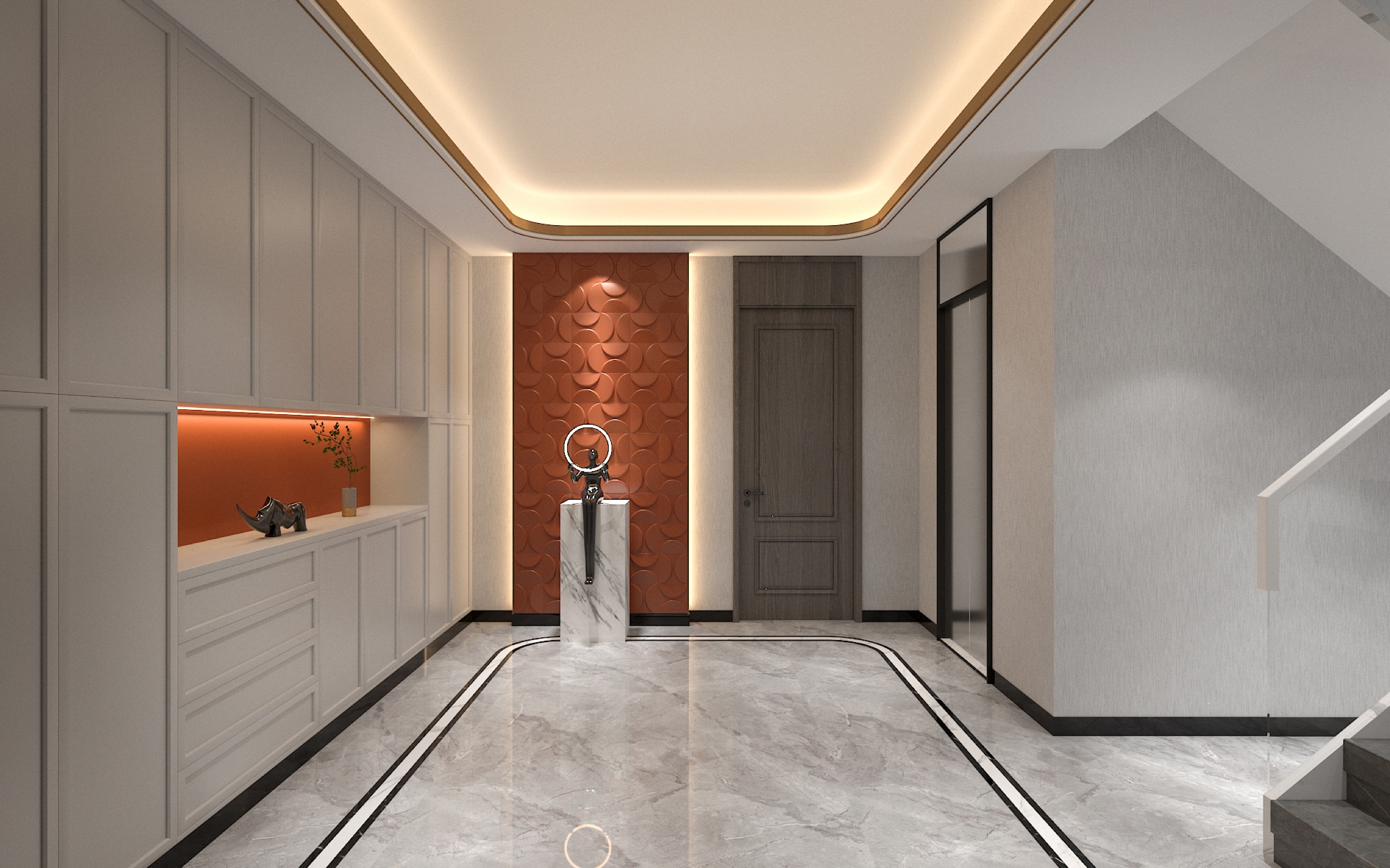 美的顺城府520㎡意式轻奢丨中国昆明丨文木设计事务所-11