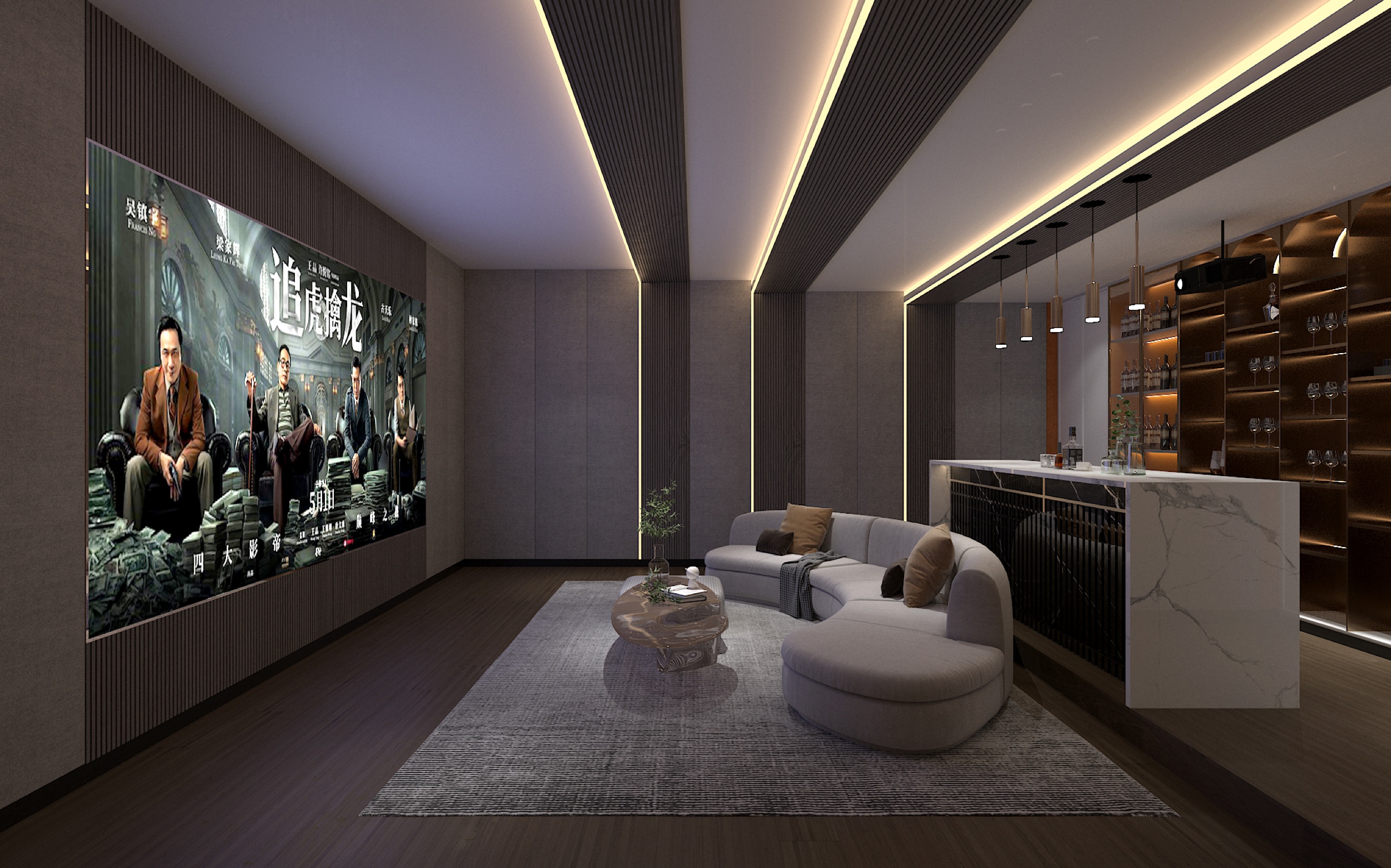 美的顺城府520㎡意式轻奢丨中国昆明丨文木设计事务所-13