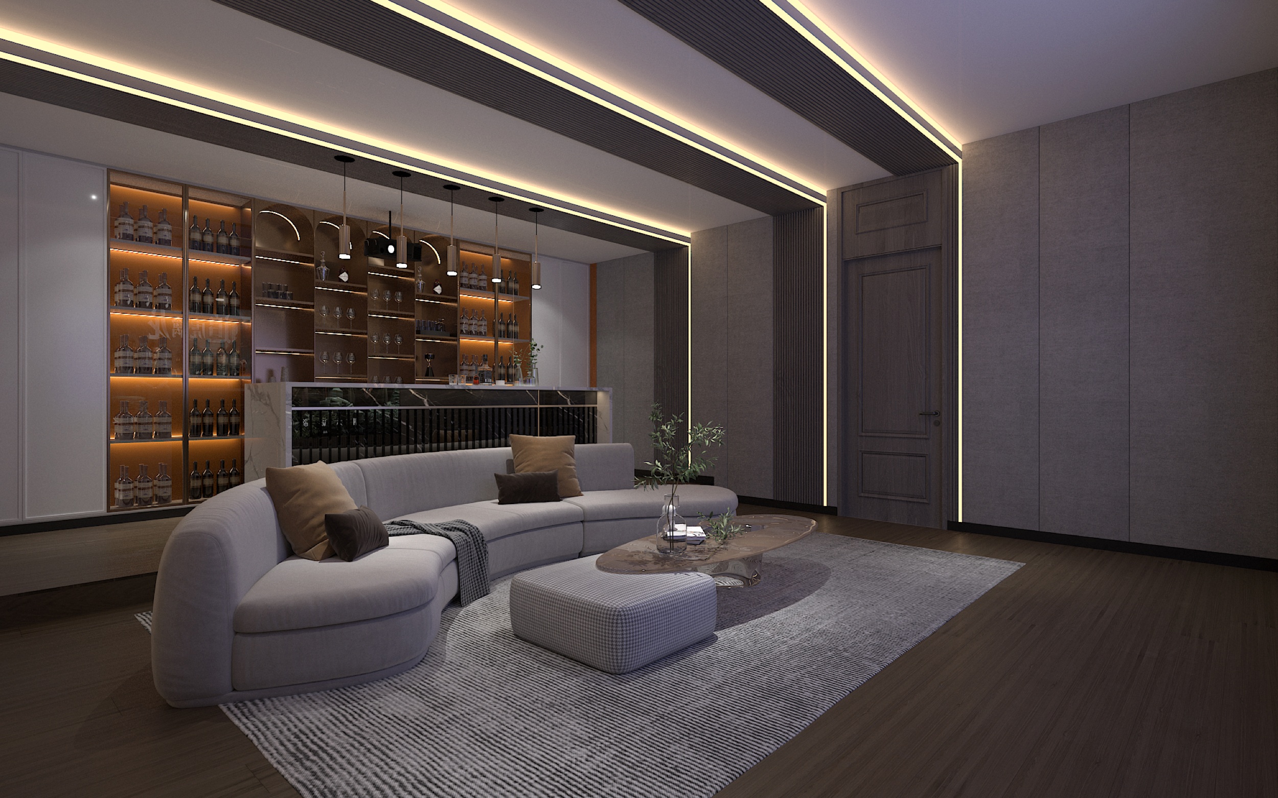 美的顺城府520㎡意式轻奢丨中国昆明丨文木设计事务所-17